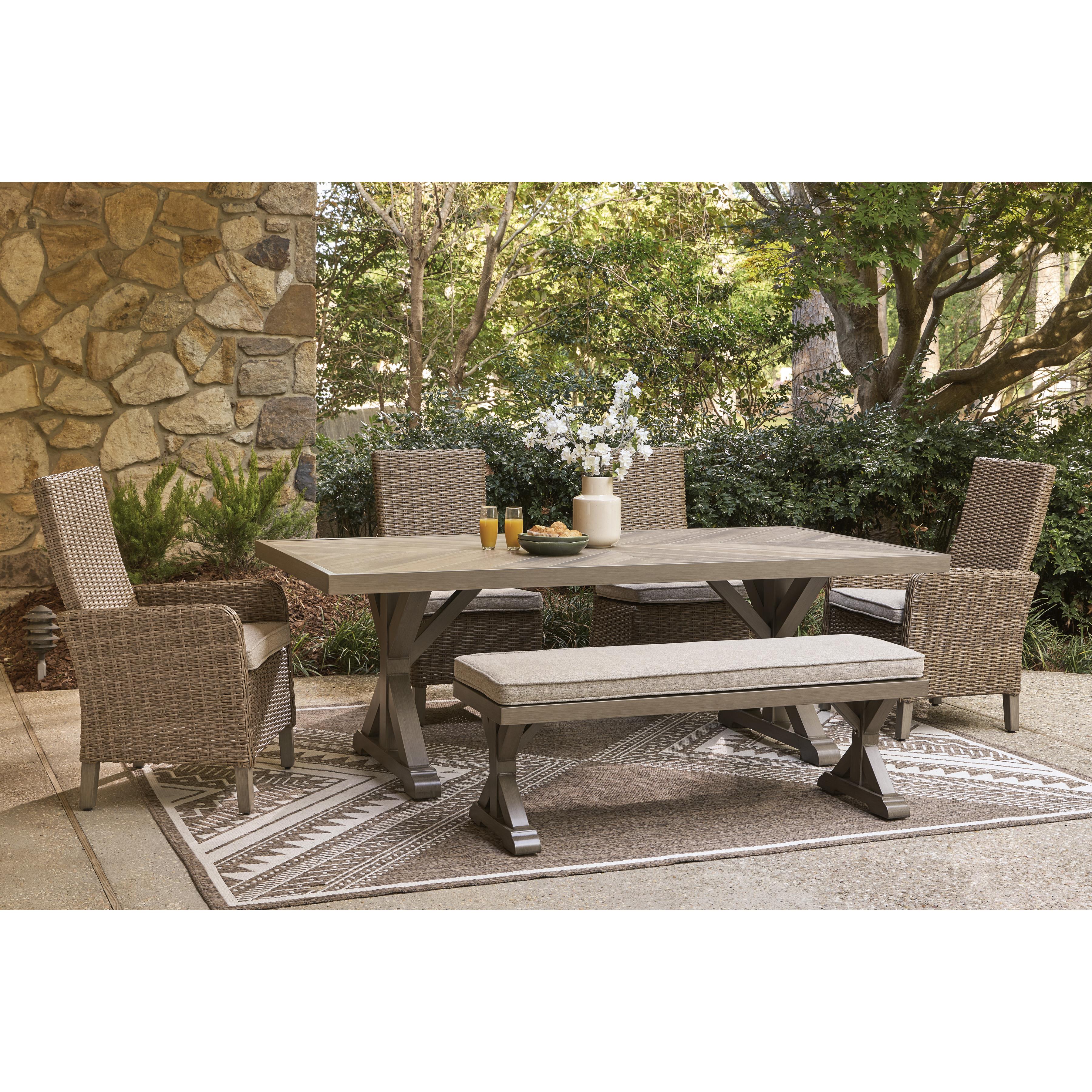 Signature Design by Ashley Laguna Heights PCP790-625 Rectangular Dining Table with Umbrella Option - Image 9