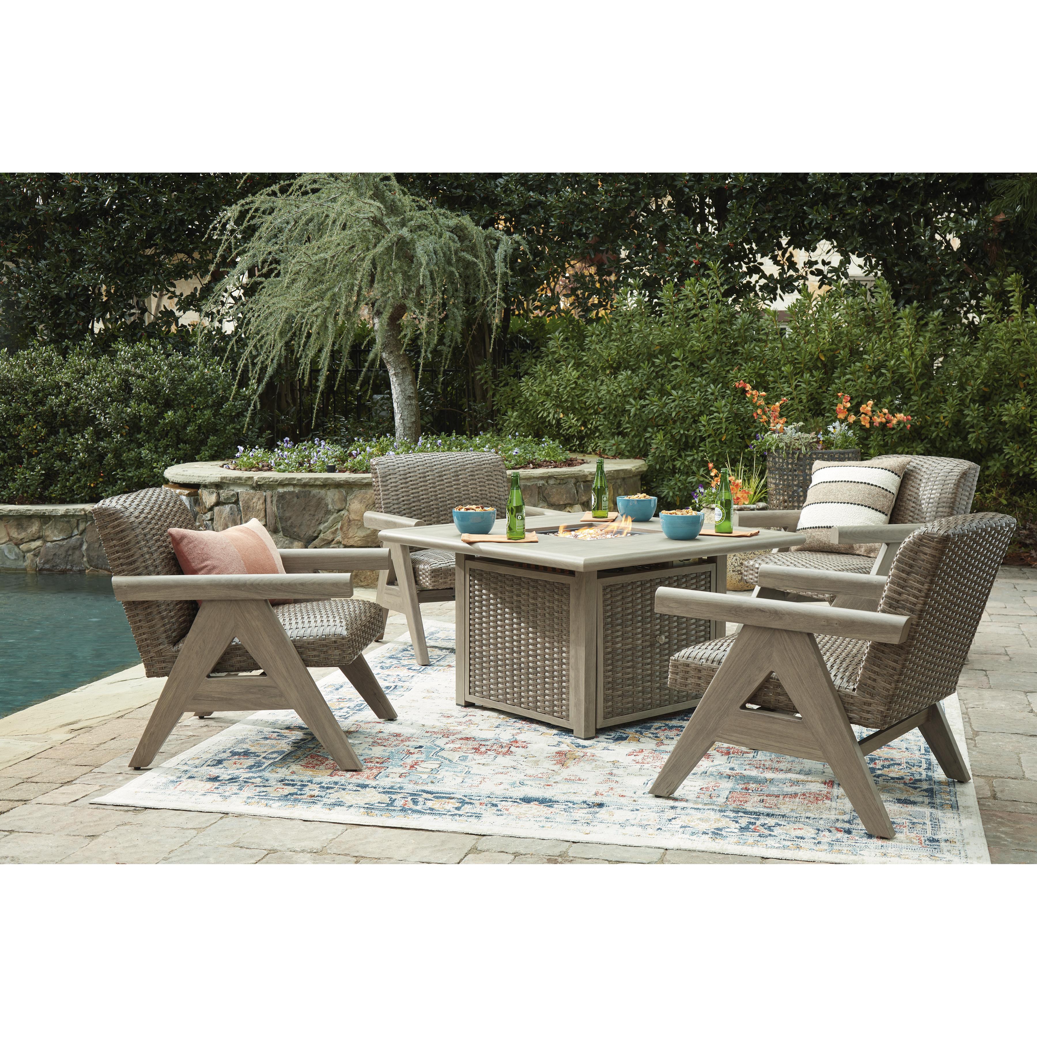 Signature Design by Ashley Cliff Trails PCP690-772 Square Fire Pit Table - Image 13