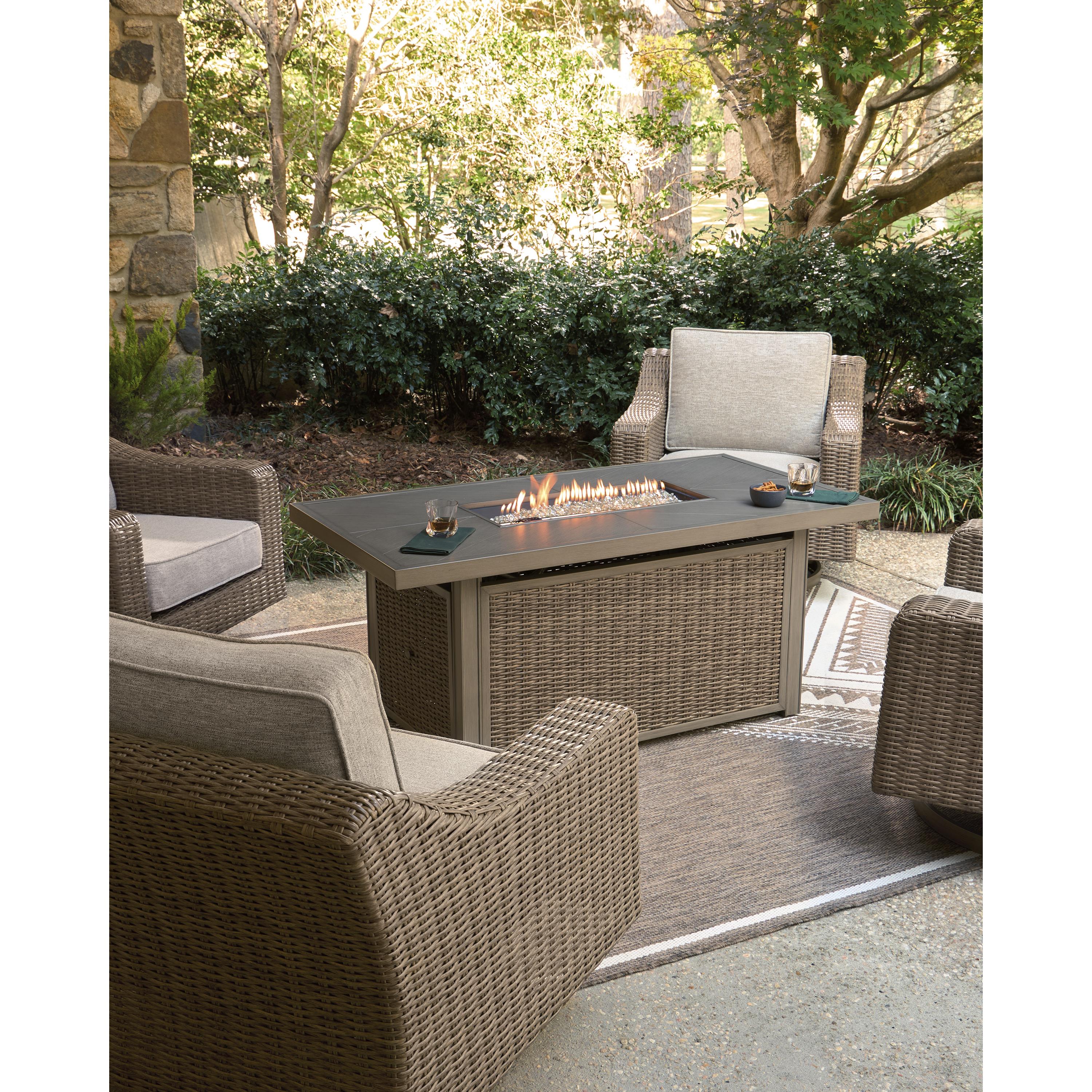 Signature Design by Ashley Laguna Heights PCP790-773 Rectangular Fire Pit Table - Image 9
