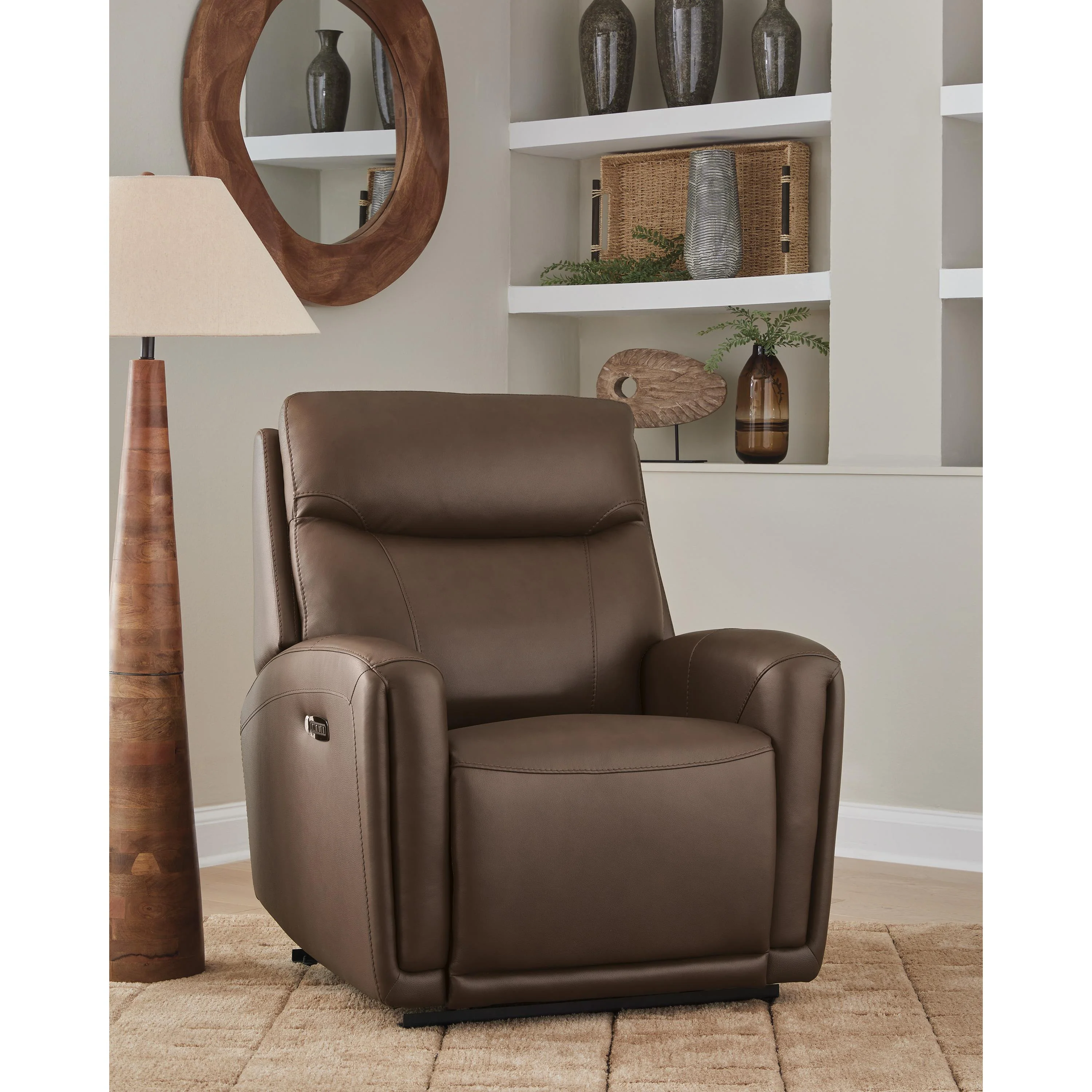 Signature Design by Ashley Pincara Power Leather Match Recliner PCU1380242 - Image 5