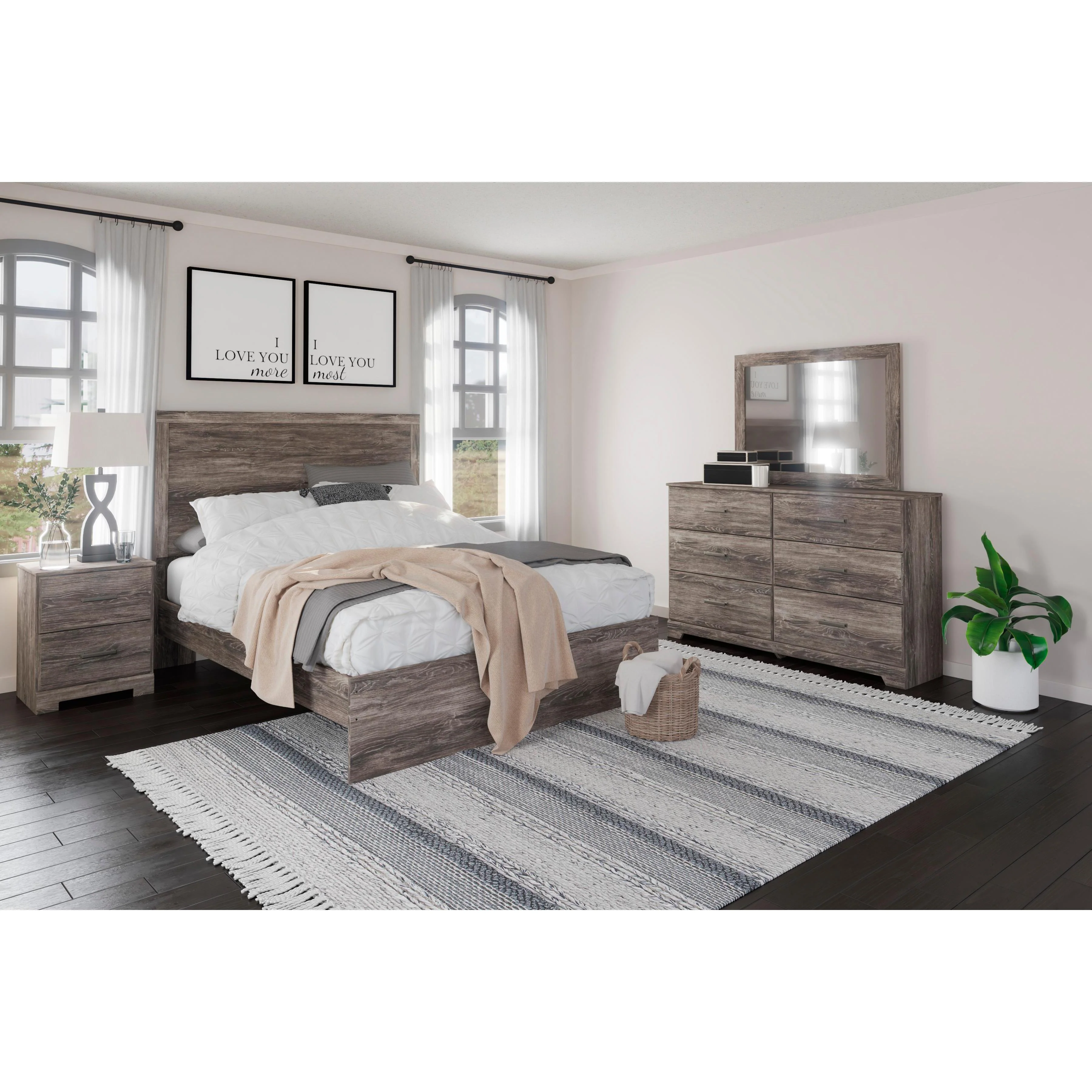 Signature Design by Ashley Ralinski B2587B6 5 pc Queen Panel Bedroom Set