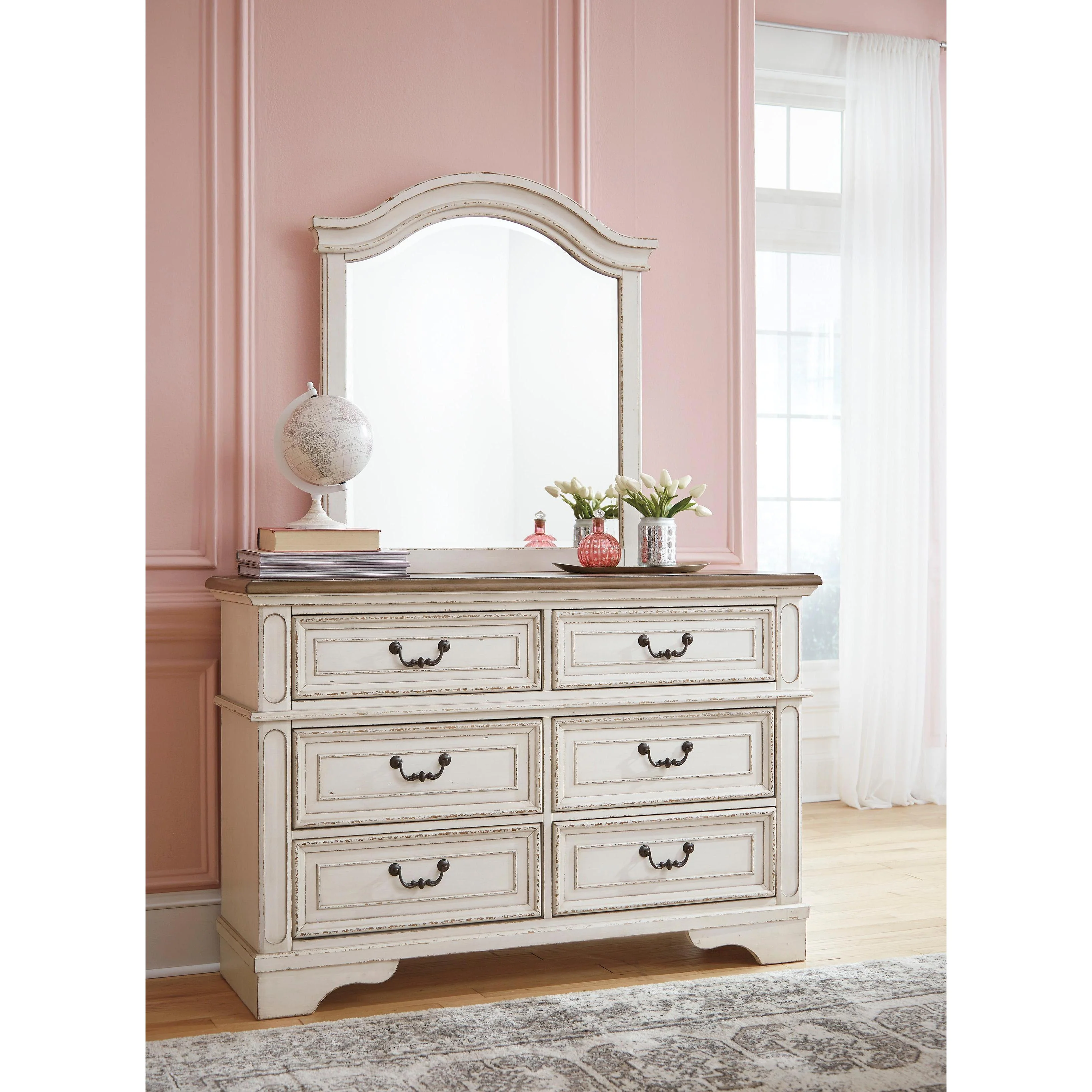 Signature Design by Ashley Realyn B743B76 6 pc Twin Upholstered Panel Bedroom Set - Image 3