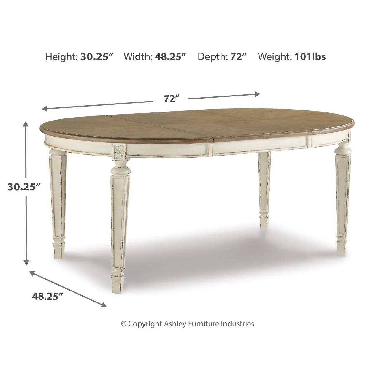Signature Design by Ashley Realyn D743D15 9 pc Dining Set - Image 6