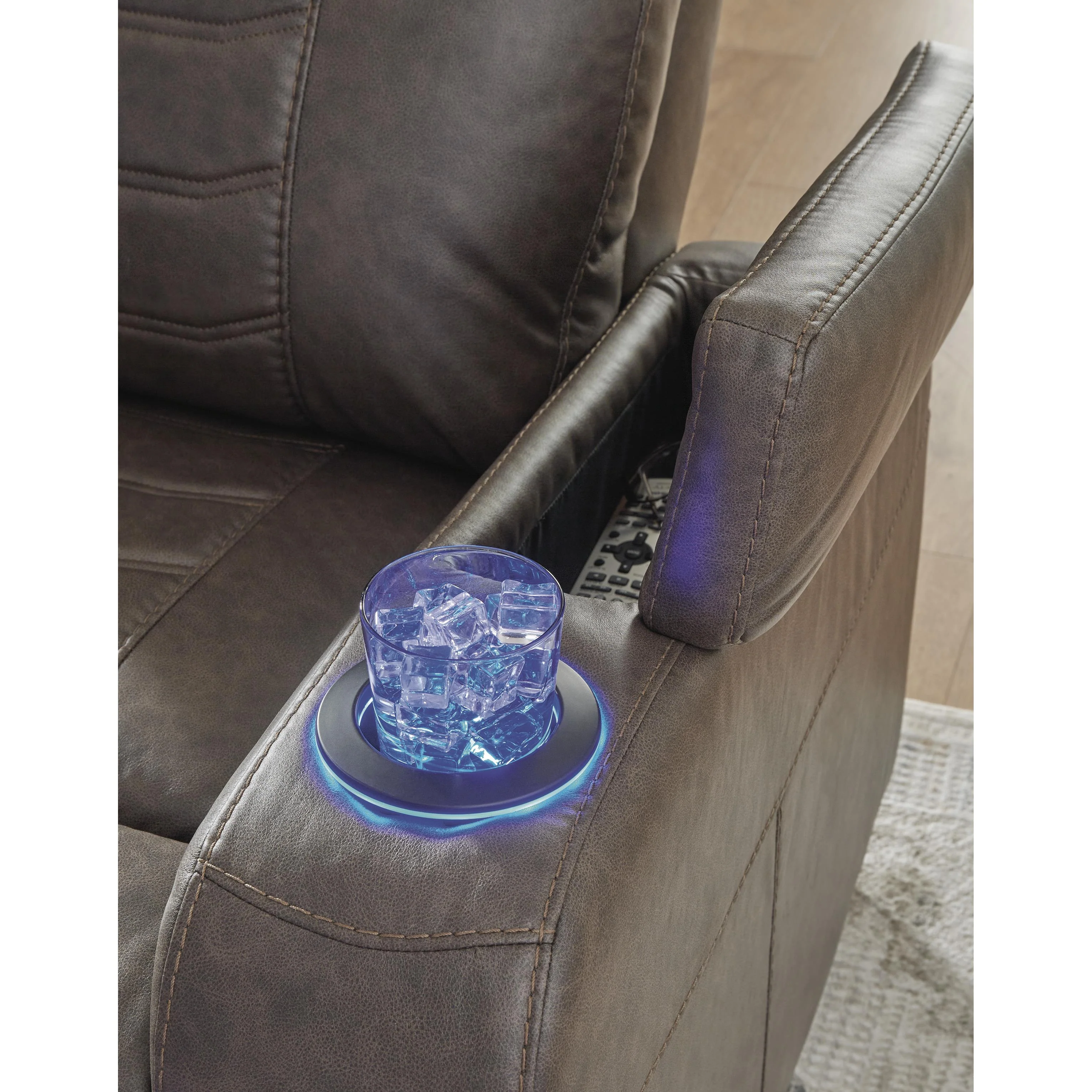 Signature Design by Ashley Schooner Rocks 1610413 Power Recliner with Adjustable Headrest - Image 9