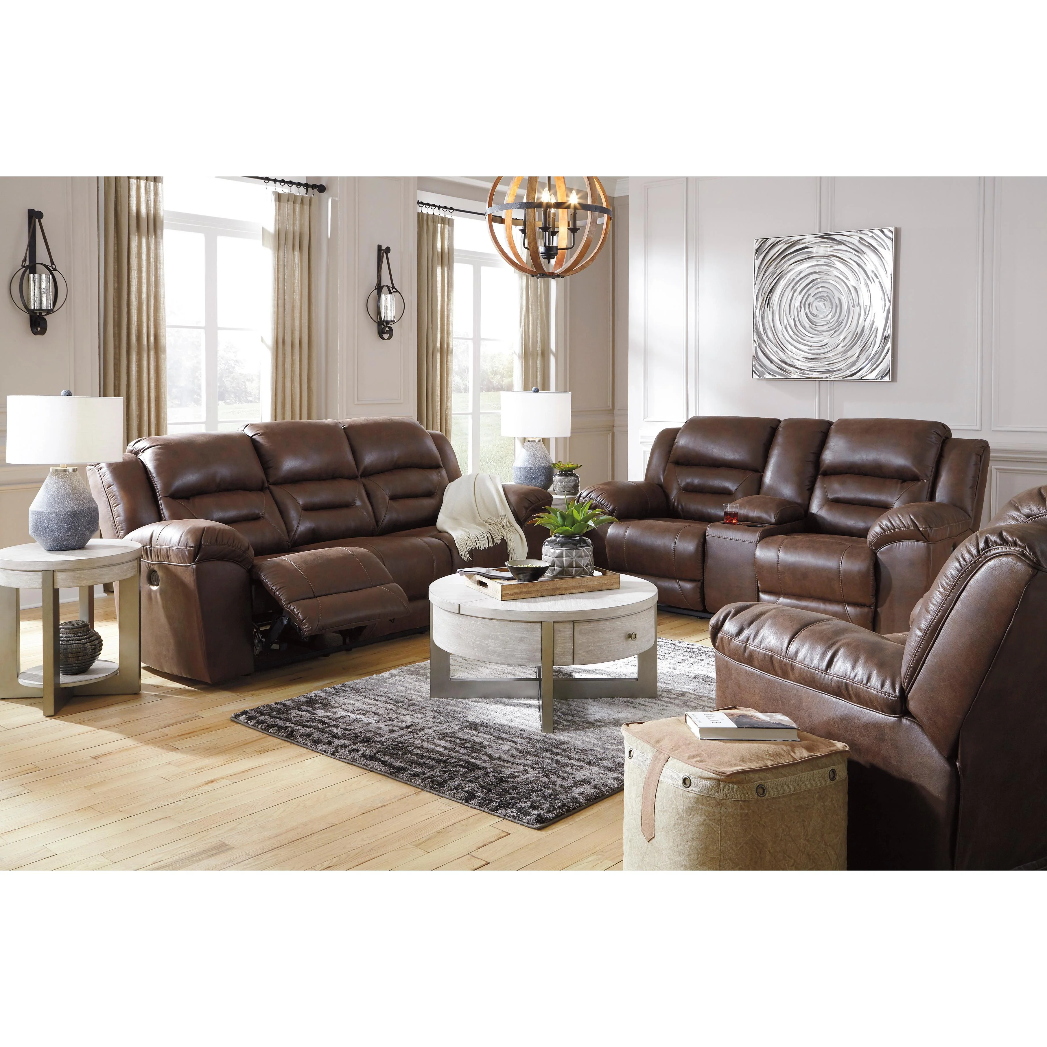 Signature Design by Ashley Stoneland Power Rocker Leather Look Recliner 3990498 - Image 8