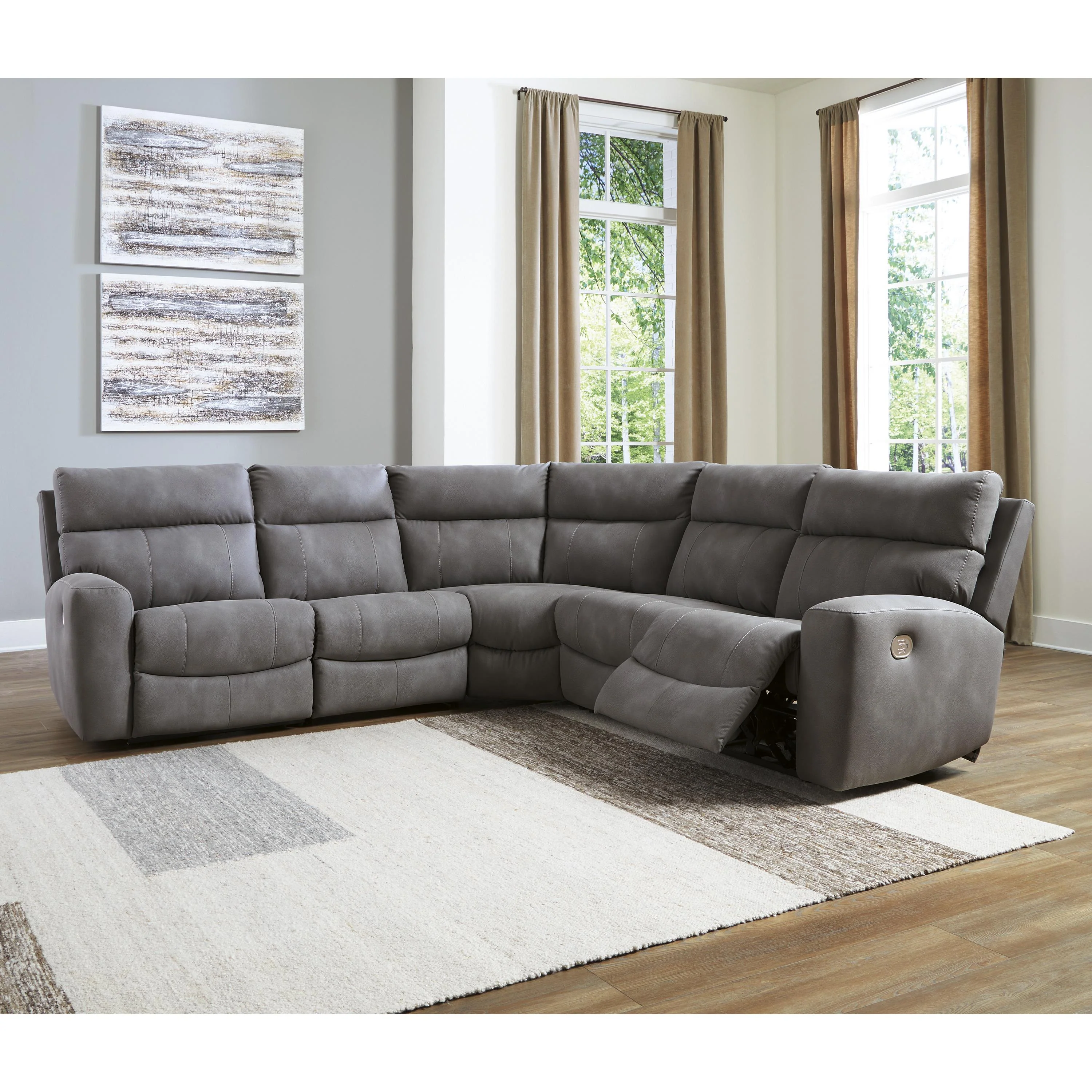 Signature Design by Ashley Next-Gen DuraPella 61003S6 5 pc Power Reclining Sectional - Image 4