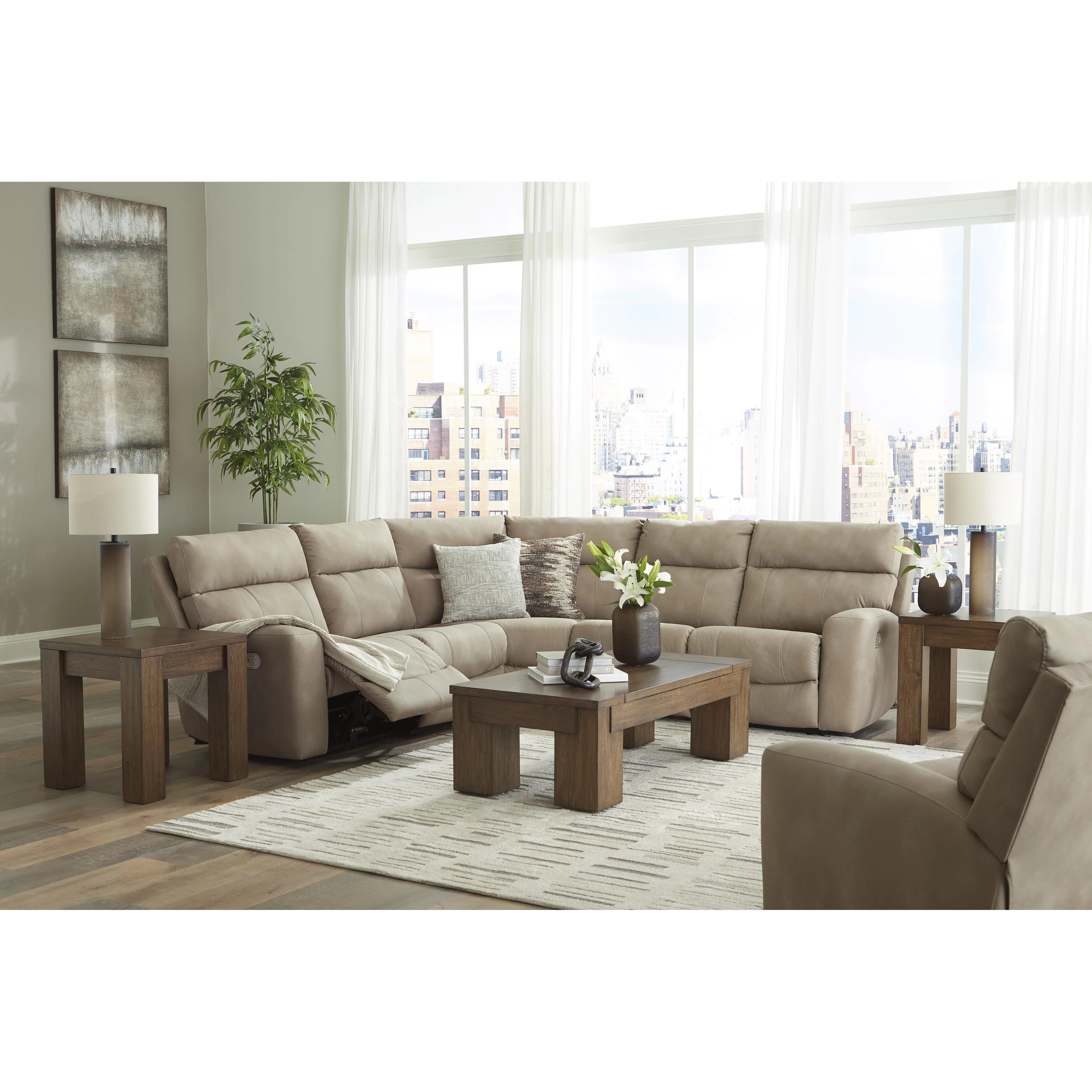 Signature Design by Ashley Next-Gen DuraPella 61004S6 5 pc Power Reclining Sectional - Image 8