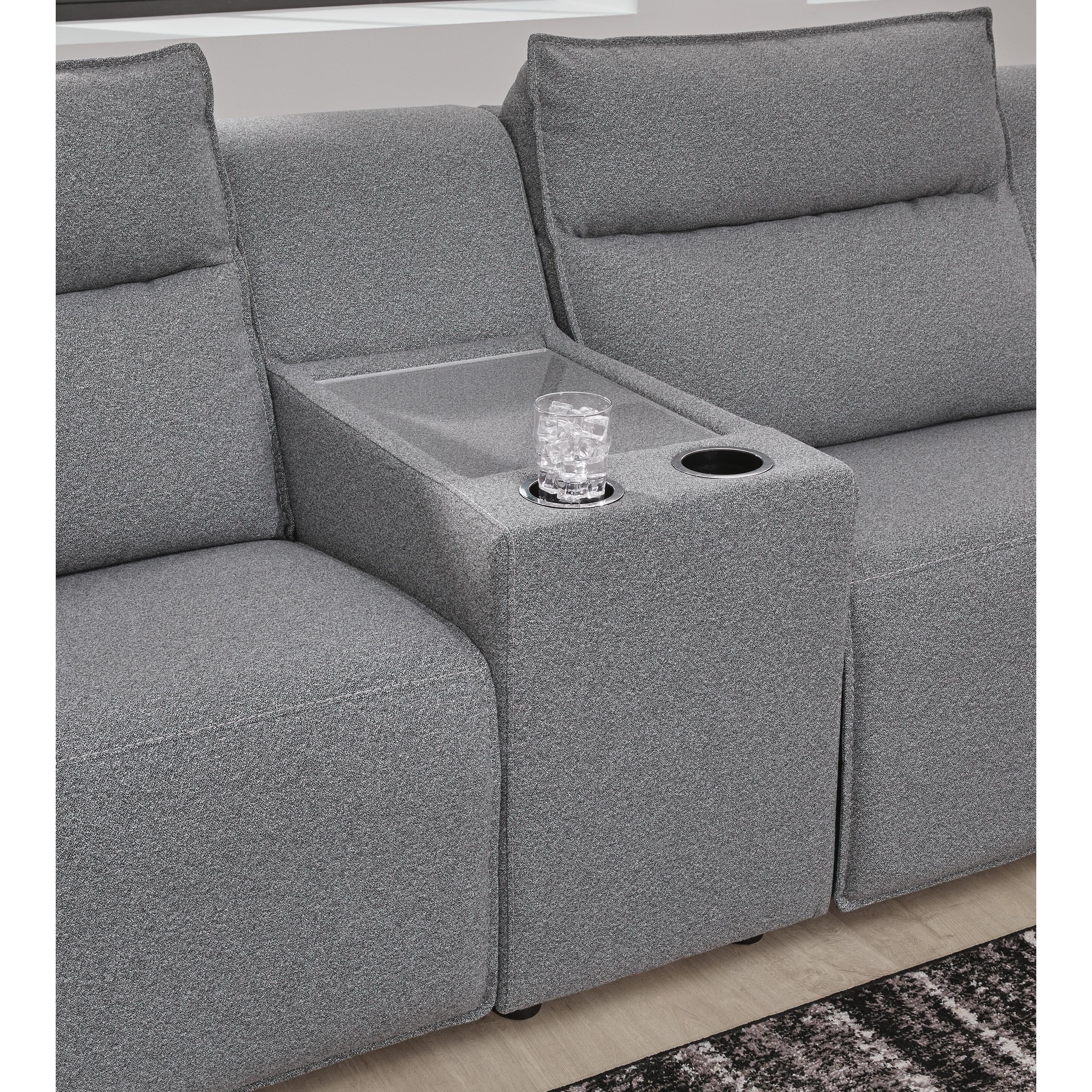 Signature Design by Ashley Modmax II 65906S43 7 pc Power Reclining Sectional with Chaise and Audio Console - Image 5