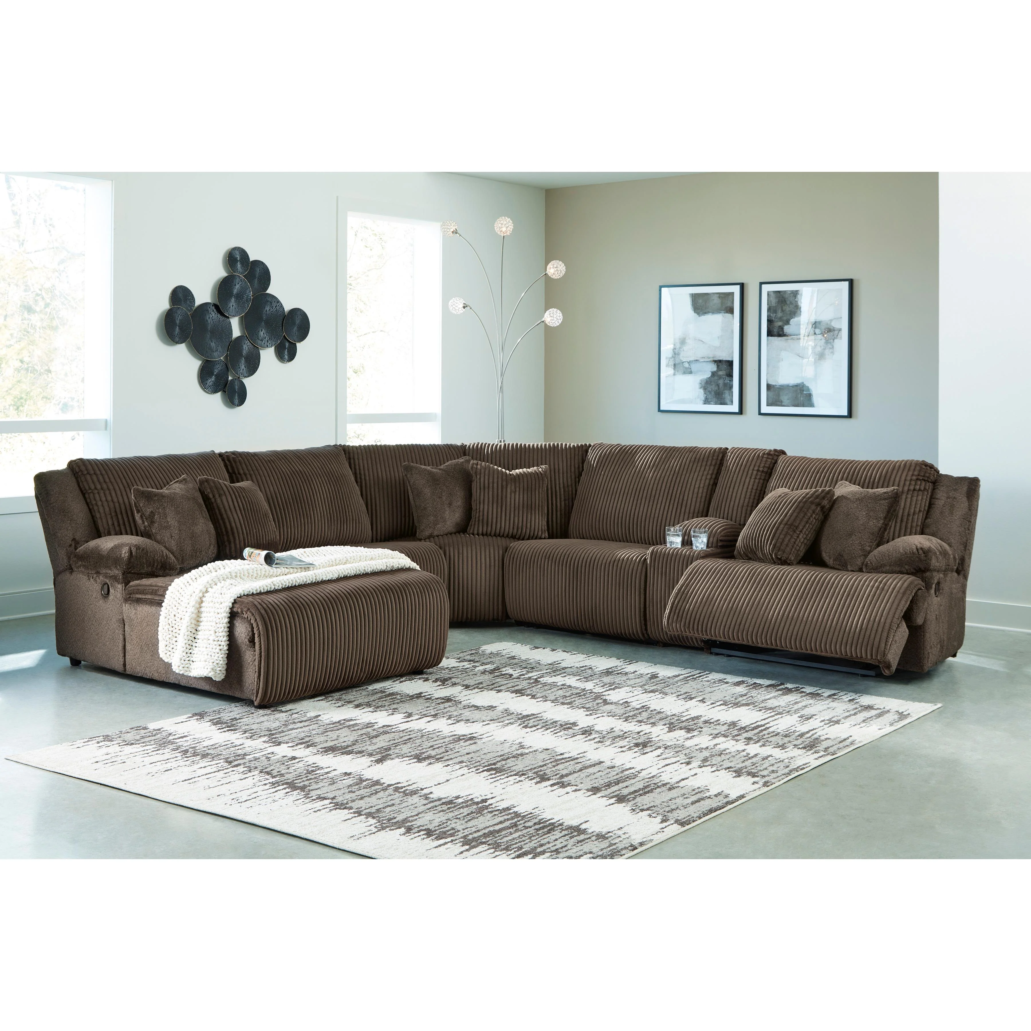 Signature Design by Ashley Top Tier 92705S2 6 pc Reclining Sectional with Chaise - Image 4