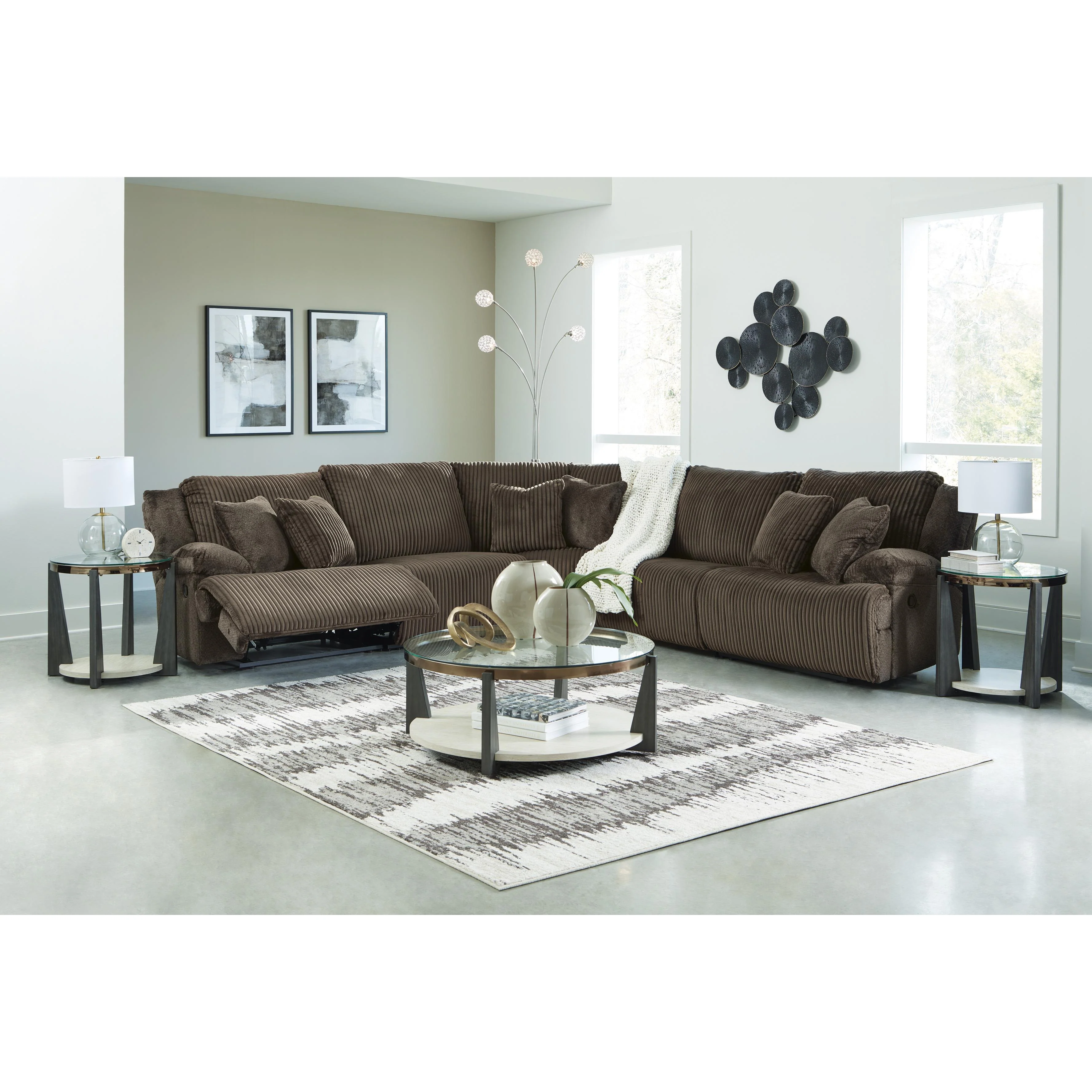 Signature Design by Ashley Top Tier 92705S3 5 pc Reclining Sectional - Image 5
