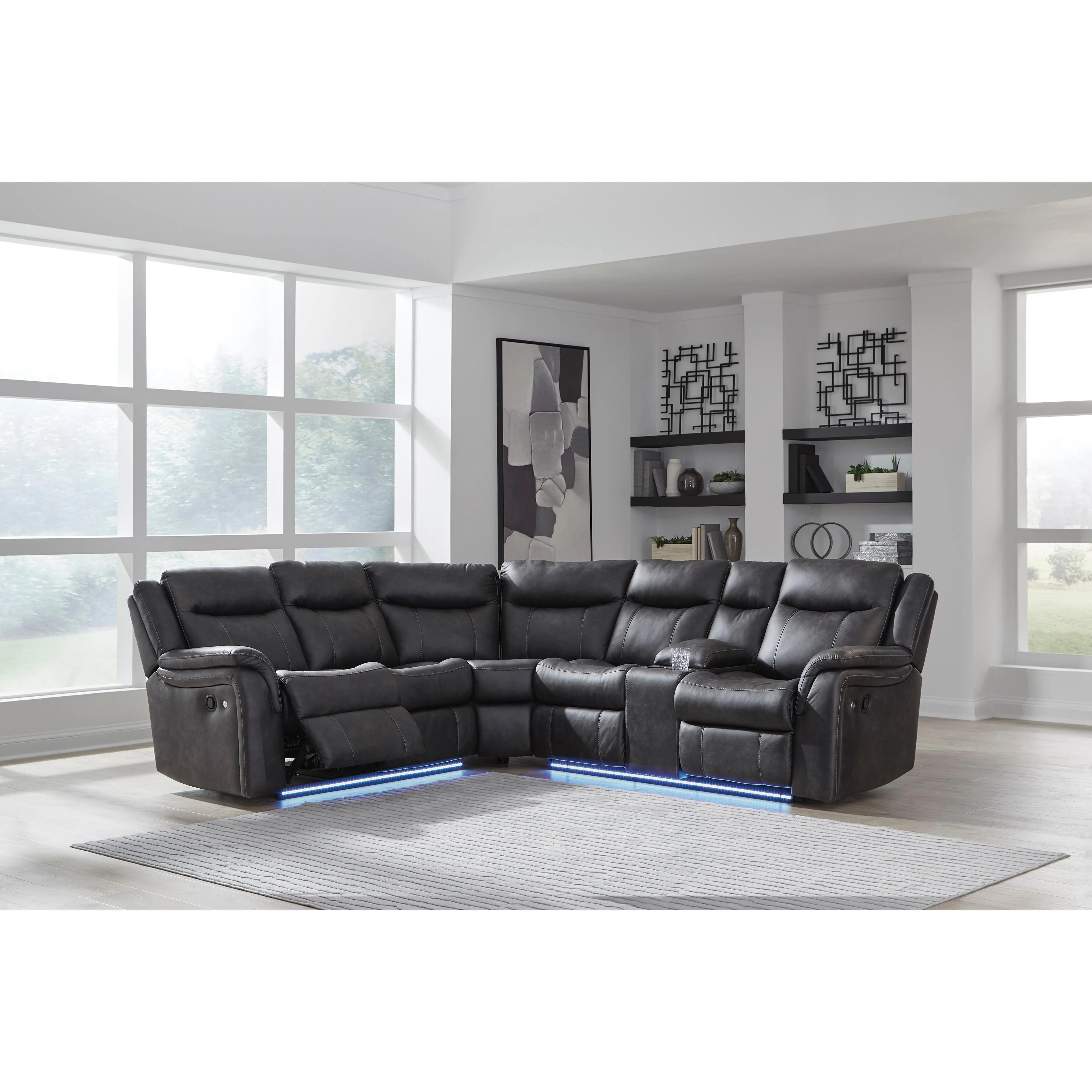 Signature Design by Ashley Sultan Meadow PC13001S1 2 pc Reclining Sectional - Image 4