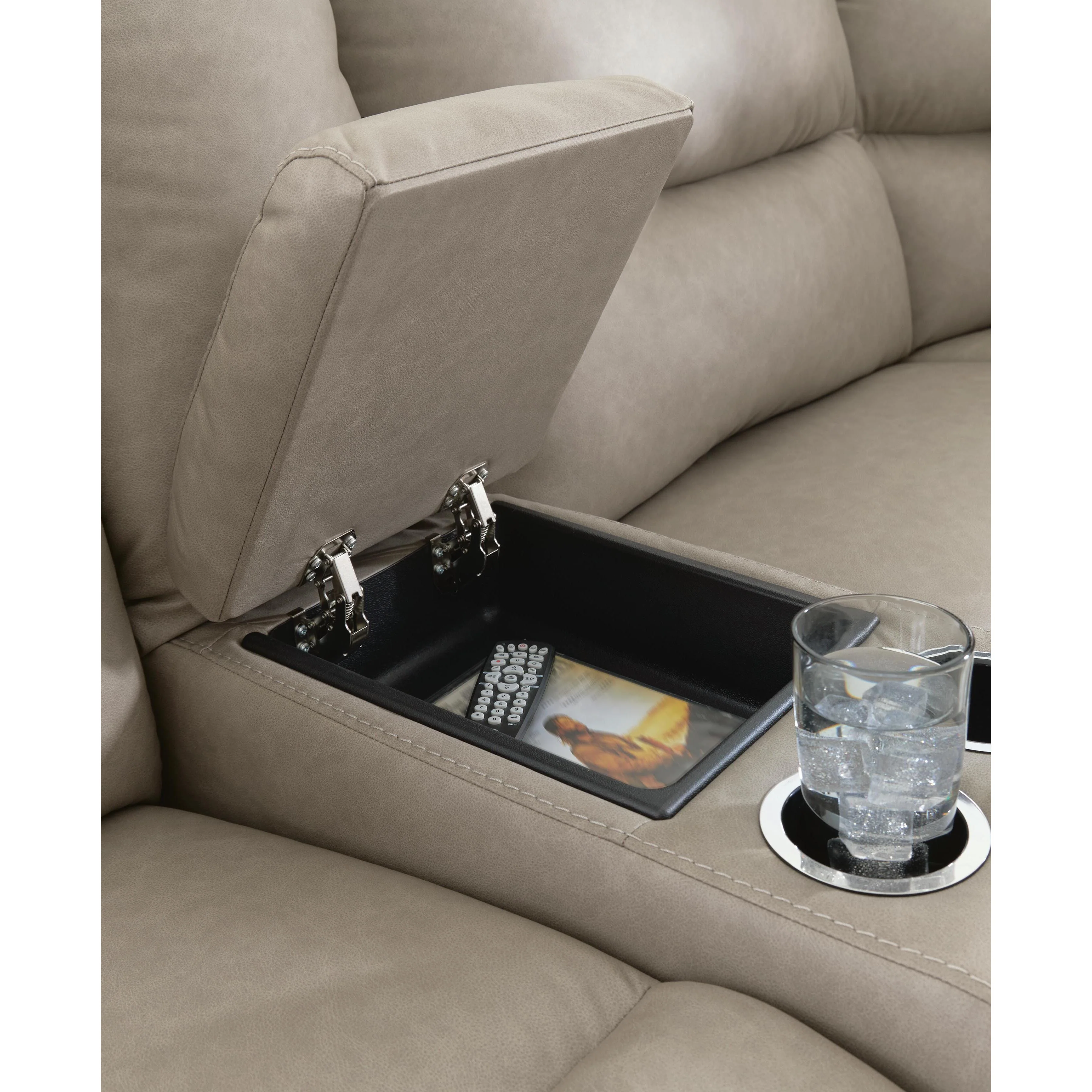 Signature Design by Ashley Narwhal Place PC99201S39 5 pc Reclining Sectional with Storage Consoles - Image 4