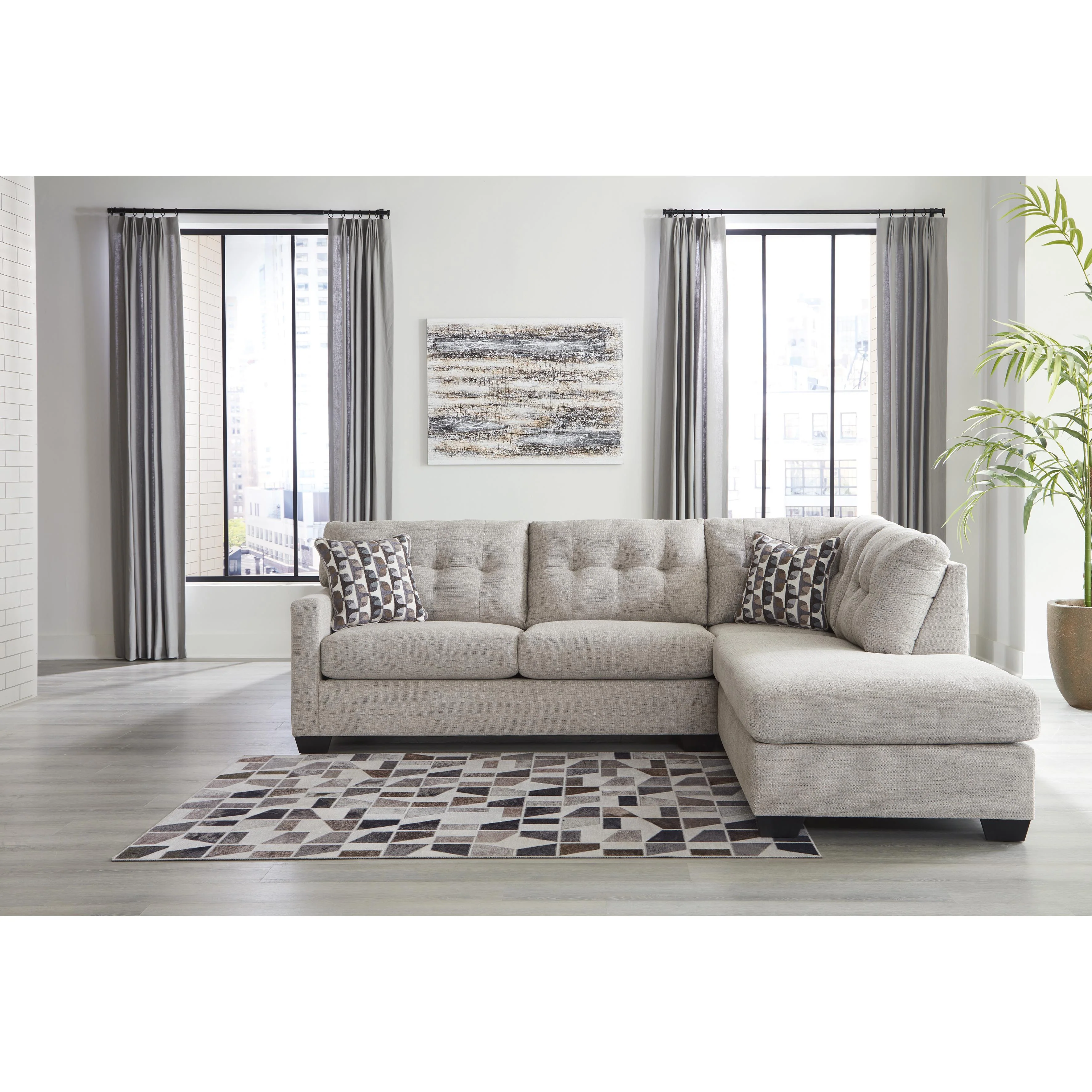 Signature Design by Ashley Mahoney 31004S2 2 pc Sectional with Chaise - Image 2