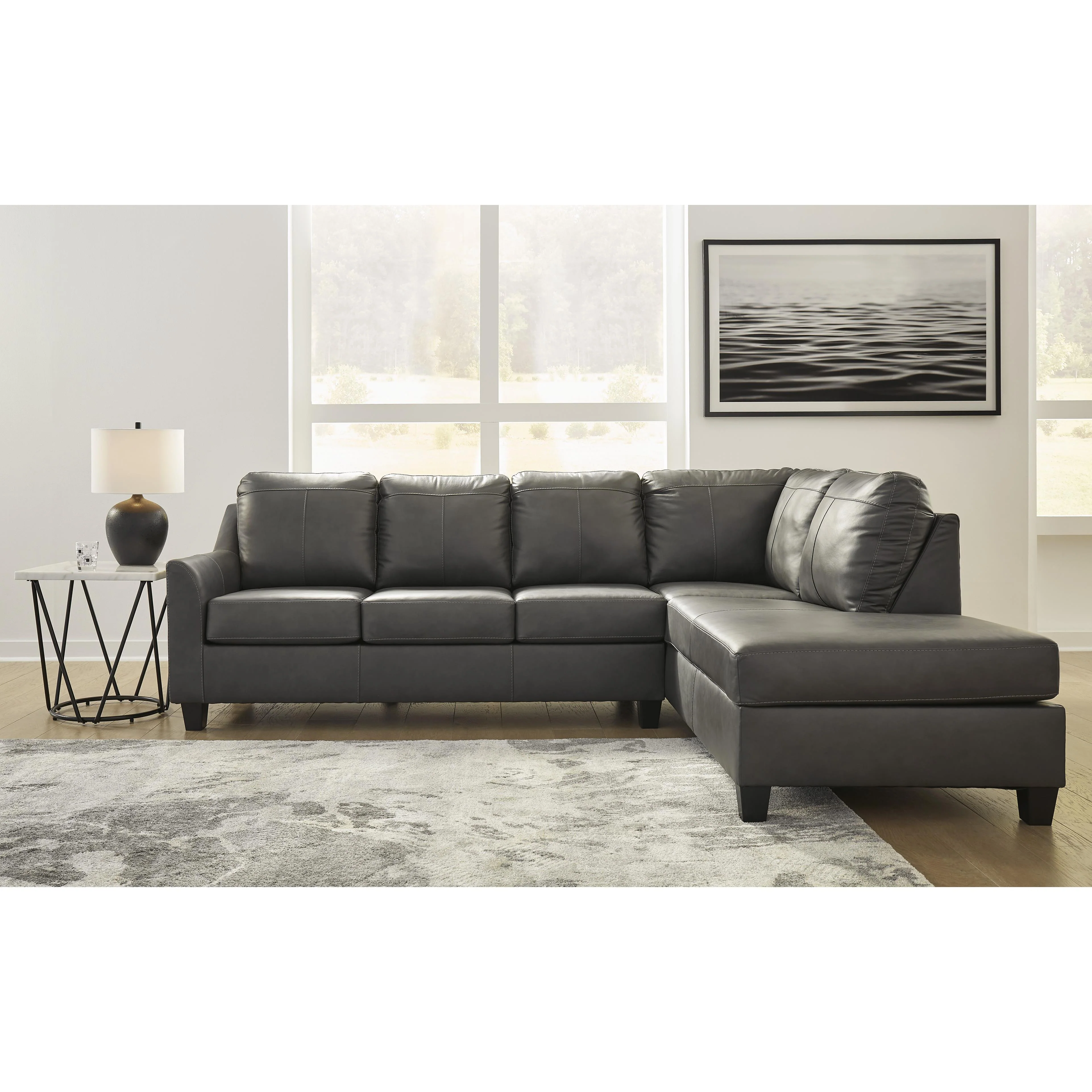 Signature Design by Ashley Valderno 47804S1C 2 pc Sectional with Chaise - Image 4