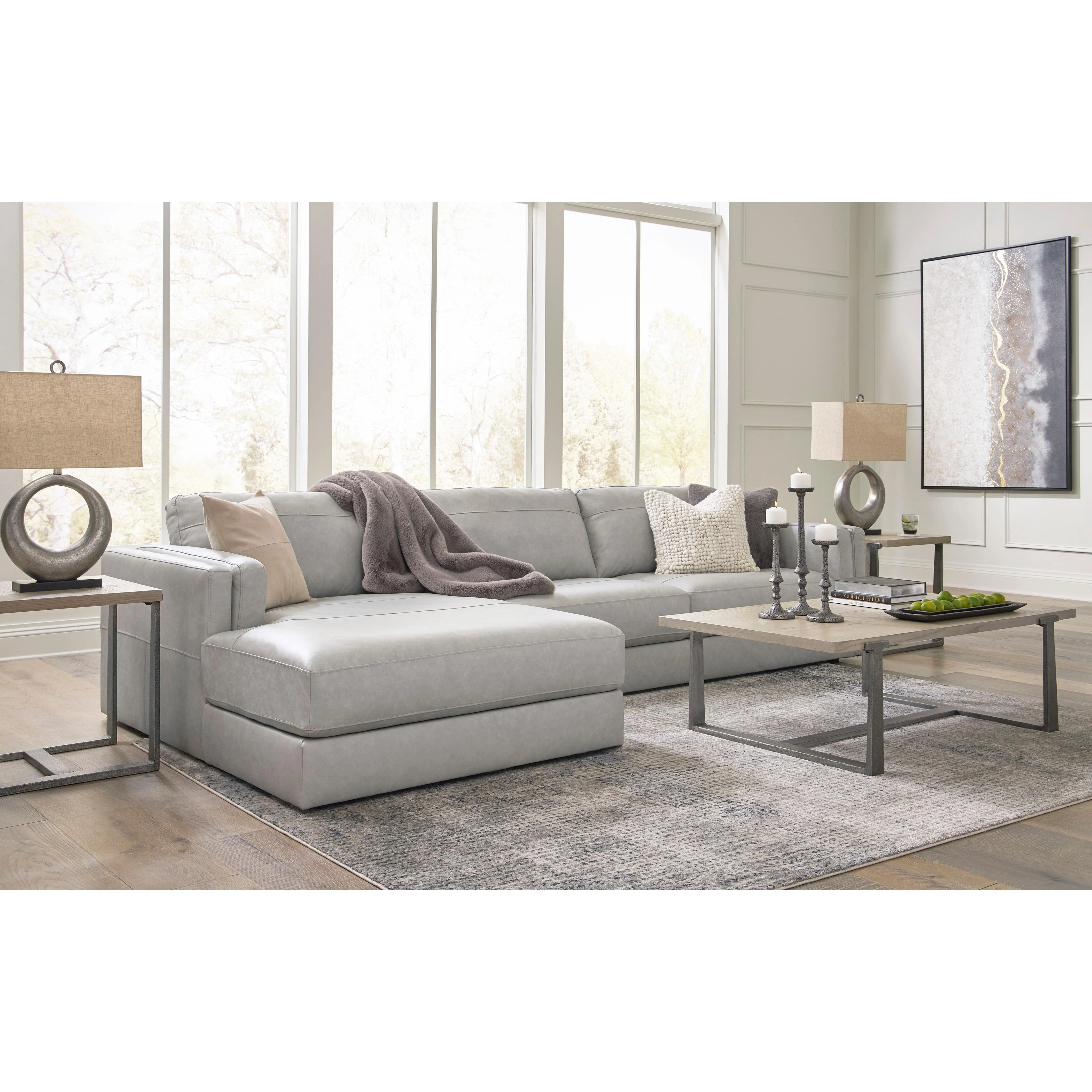 Signature Design by Ashley Amiata 57404S1C 2 pc Sectional with Chaise - Image 6