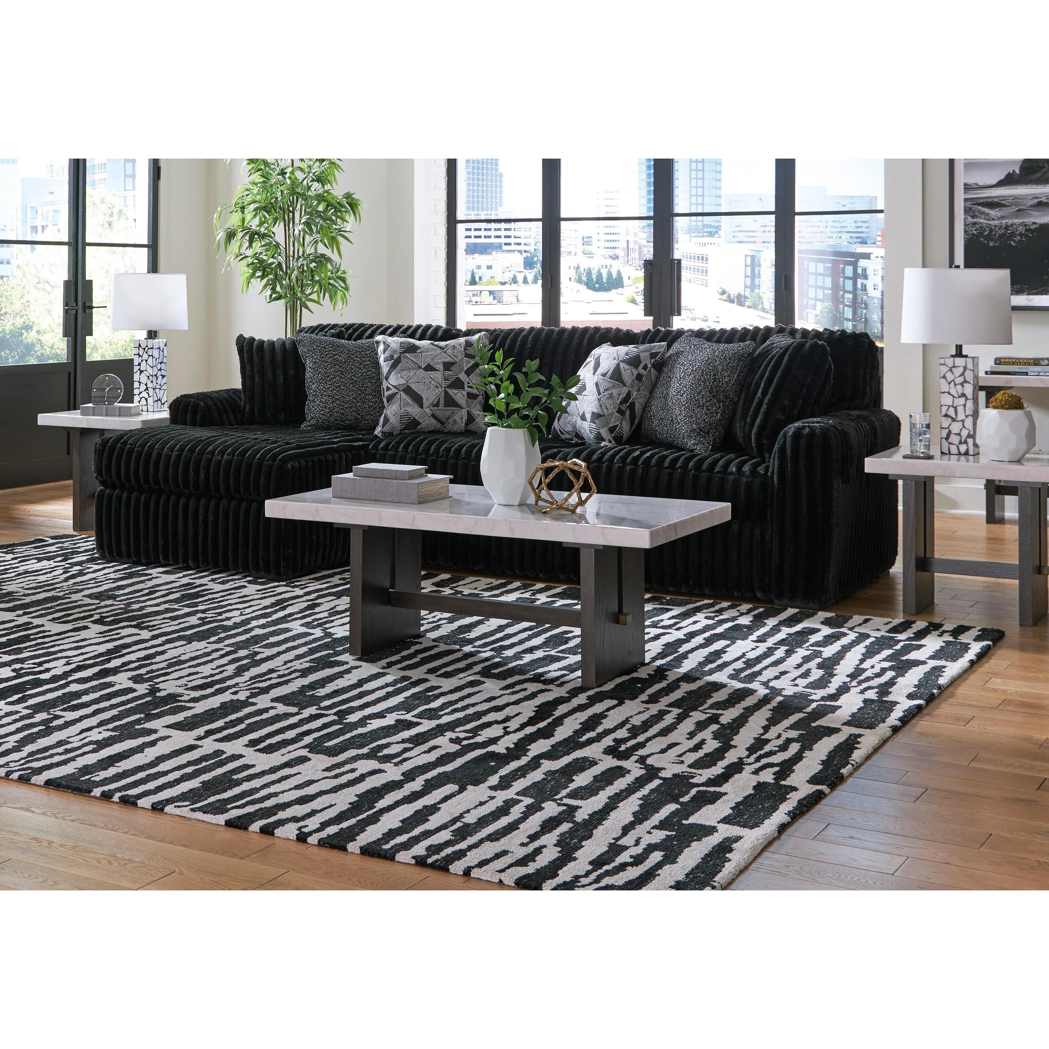 Signature Design by Ashley Midnight-Madness 98103S1 2 pc Sectional Sofa with Chaise - Image 4