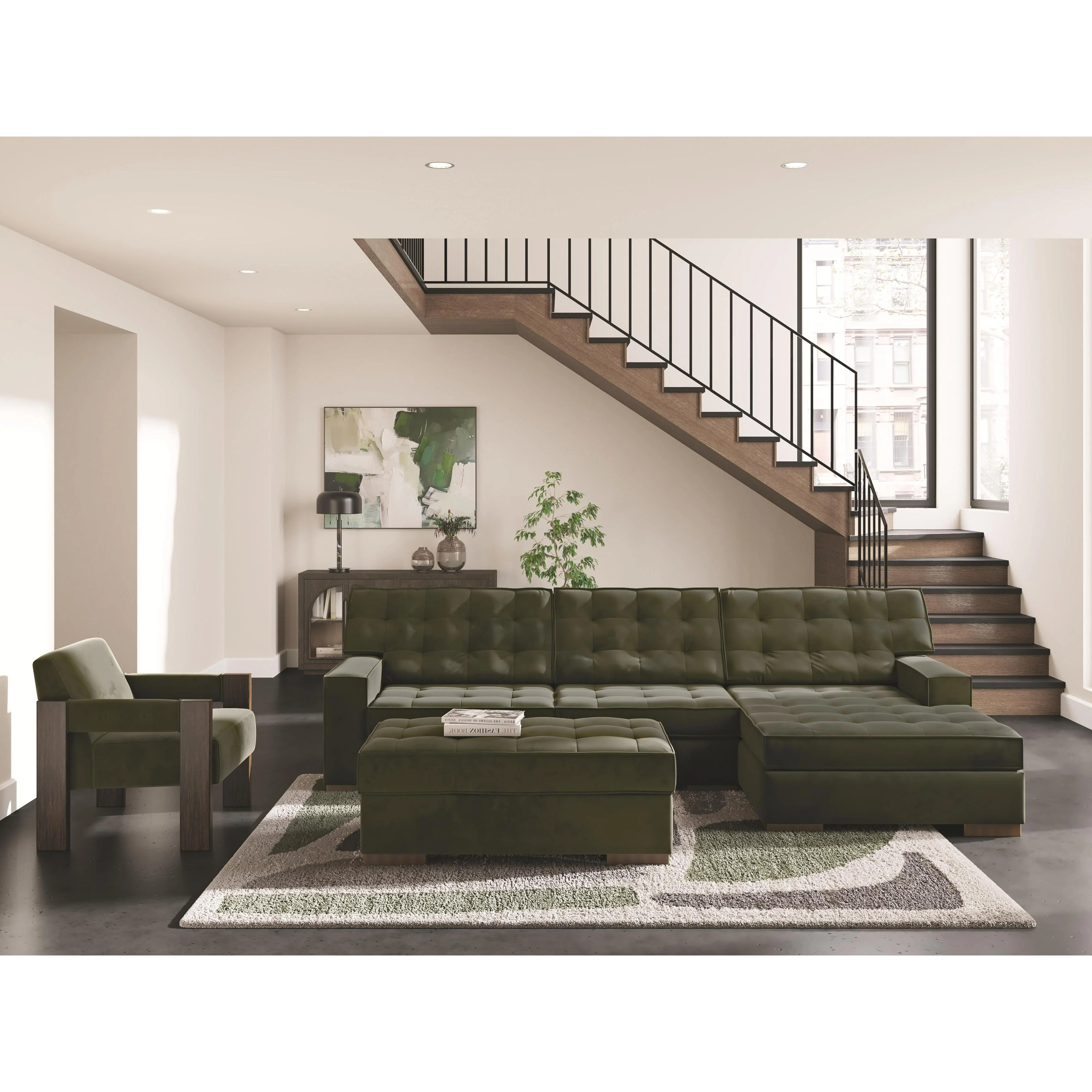 Signature Design by Ashley Caspian-Town PC61702S2 2 pc Sectional with Chaise - Image 4