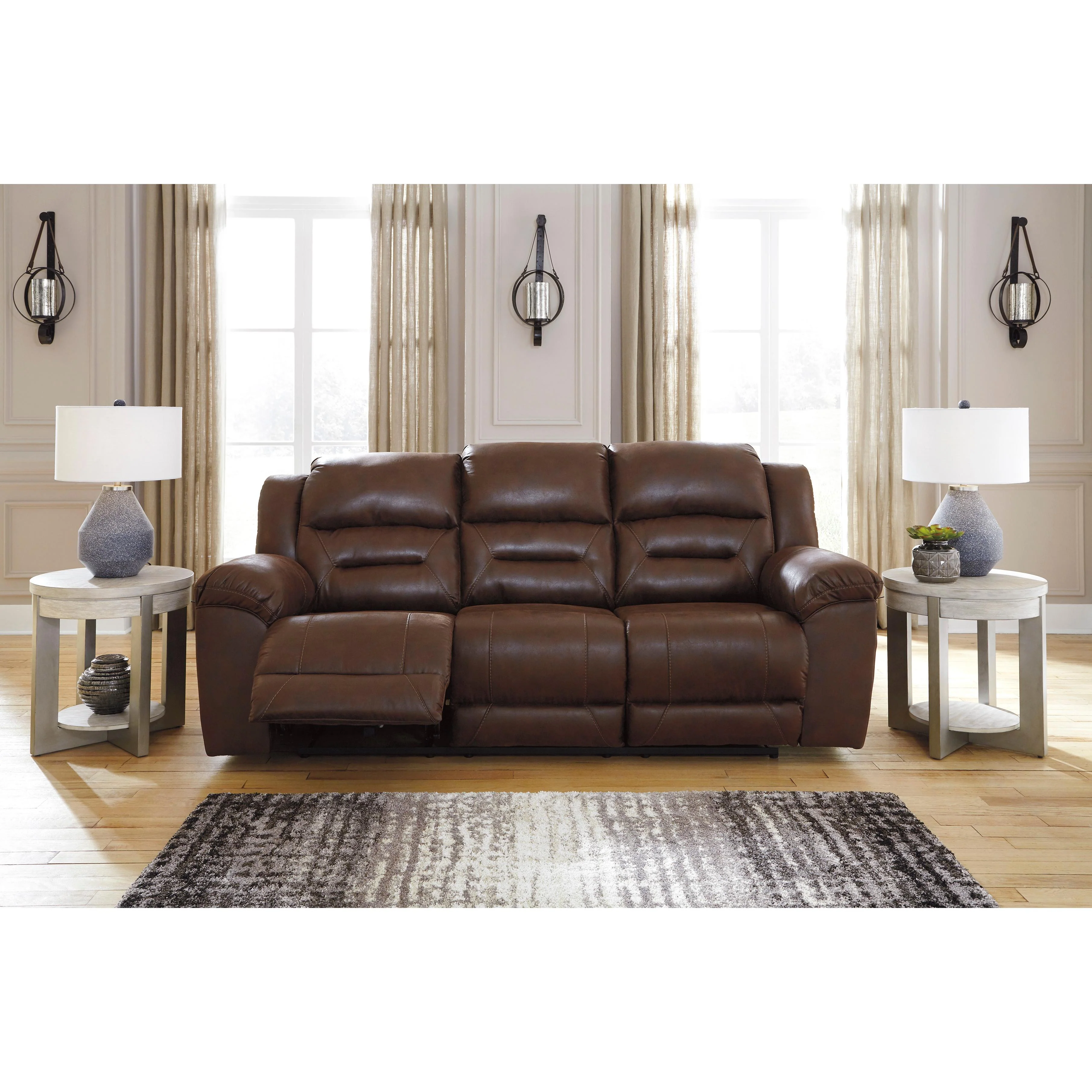 Signature Design by Ashley Stoneland Power Reclining Leather Look Sofa 3990487 - Image 4