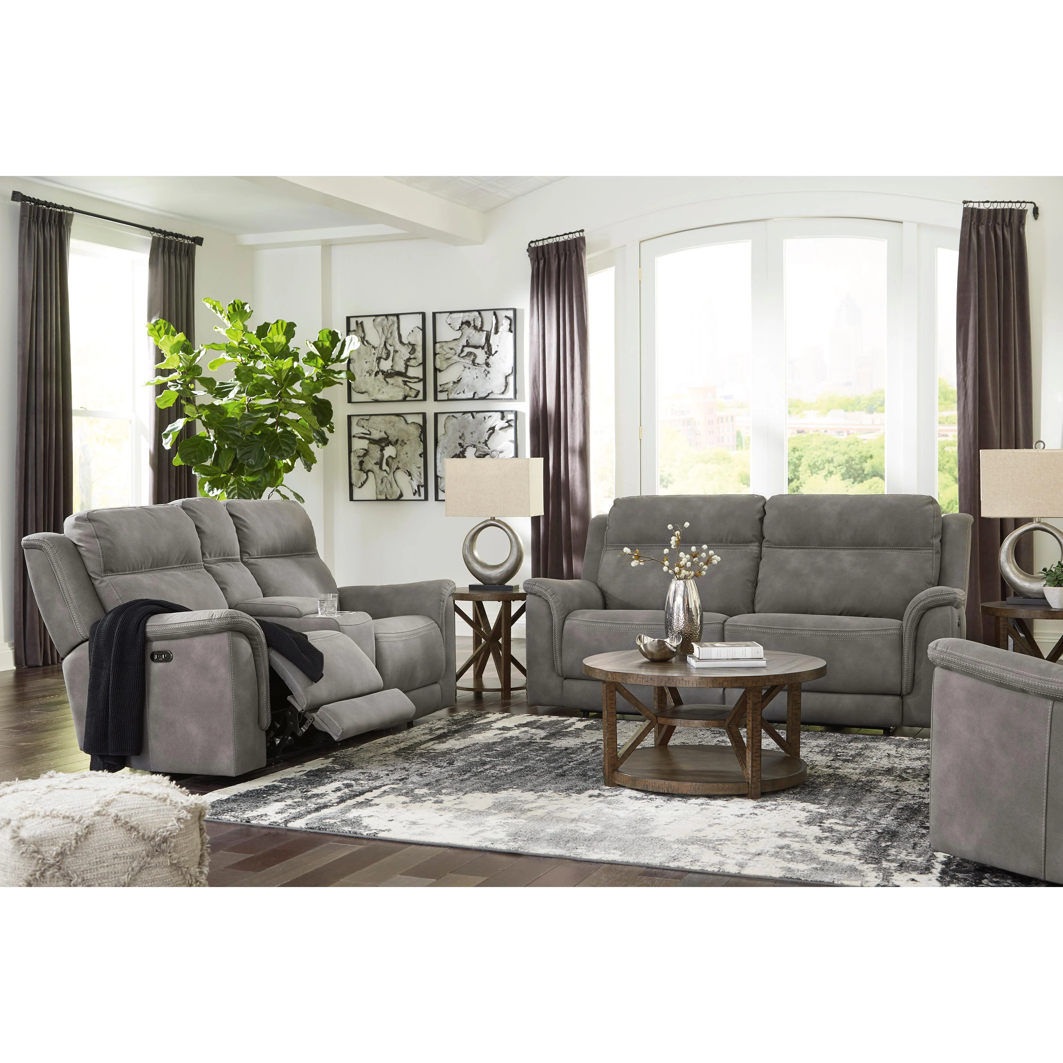 Signature Design by Ashley Next-Gen Durapella 5930147C 2 Seat Power Reclining Sofa Adjustable Headrest - Image 12