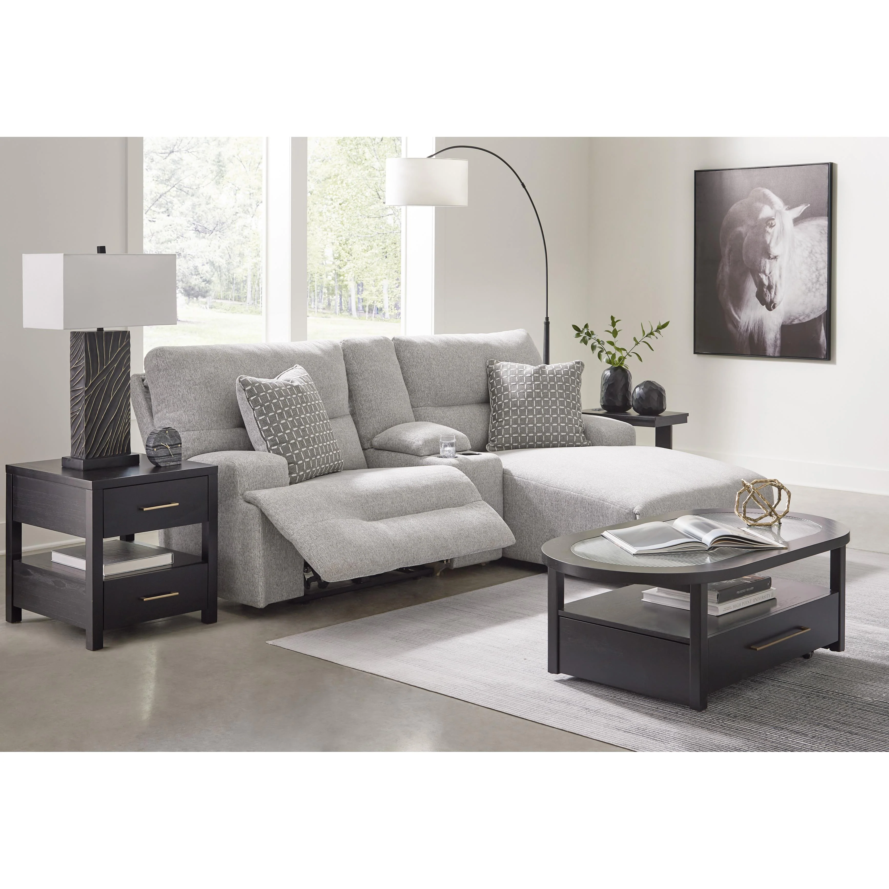 Signature Design by Ashley Acklen Place 93605S4 3 pc Power Reclining Sectional Sofa with Chaise - Image 5