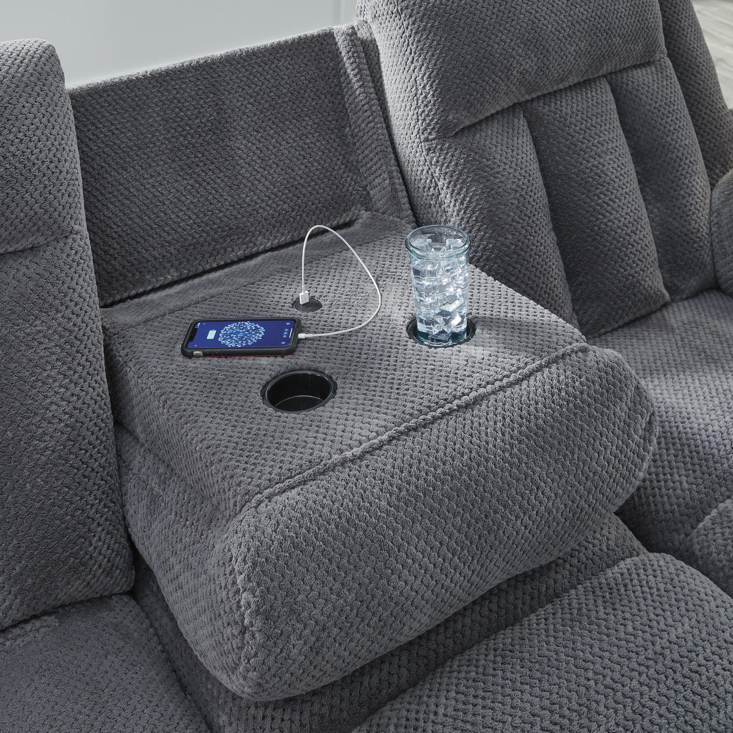 Signature Design by Ashley Observation PC2140599 Reclining Power Sofa with Drop Down Table - Image 8