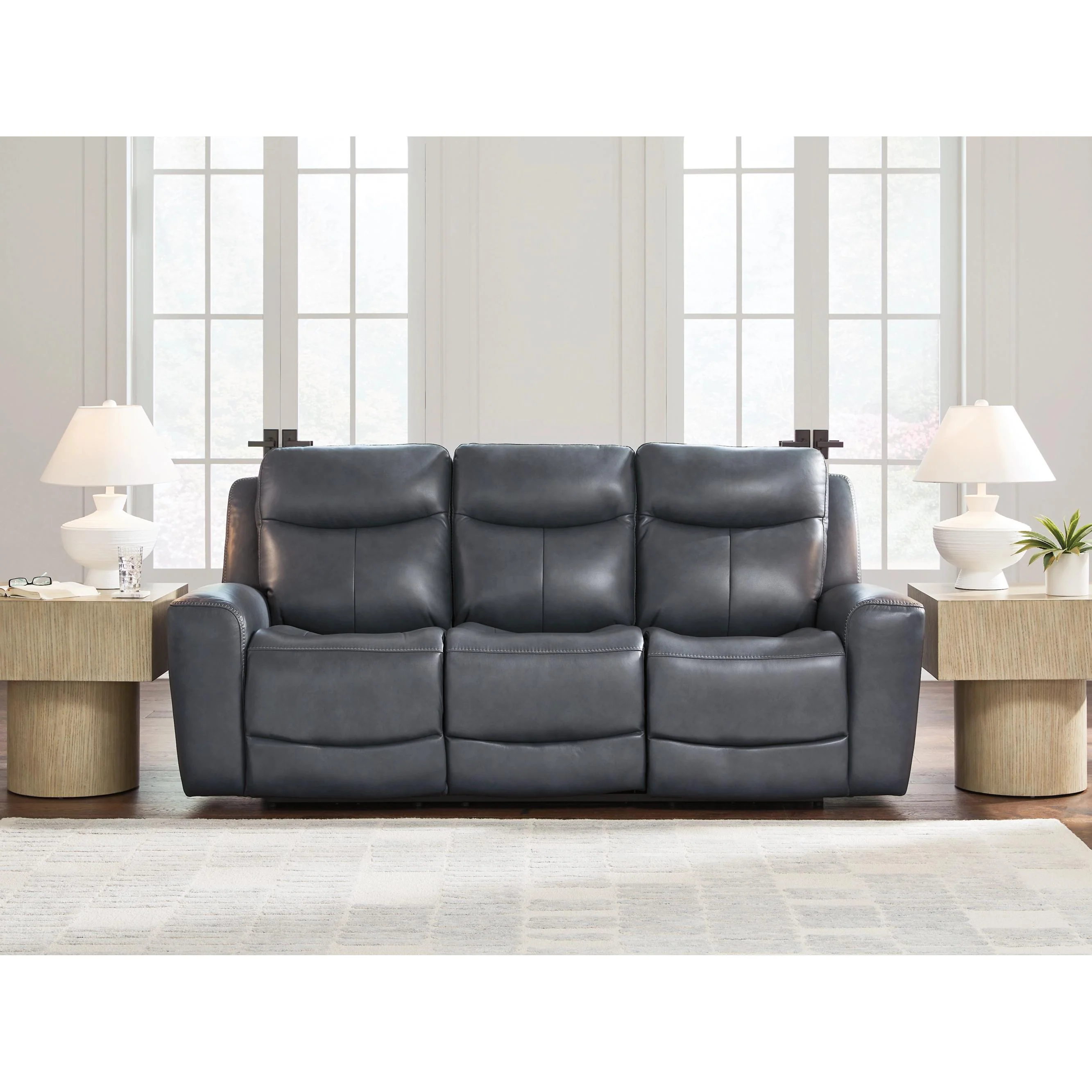 Signature Design by Ashley Next Move Power Reclining Leather Match Sofa PCU1210015 - Image 4