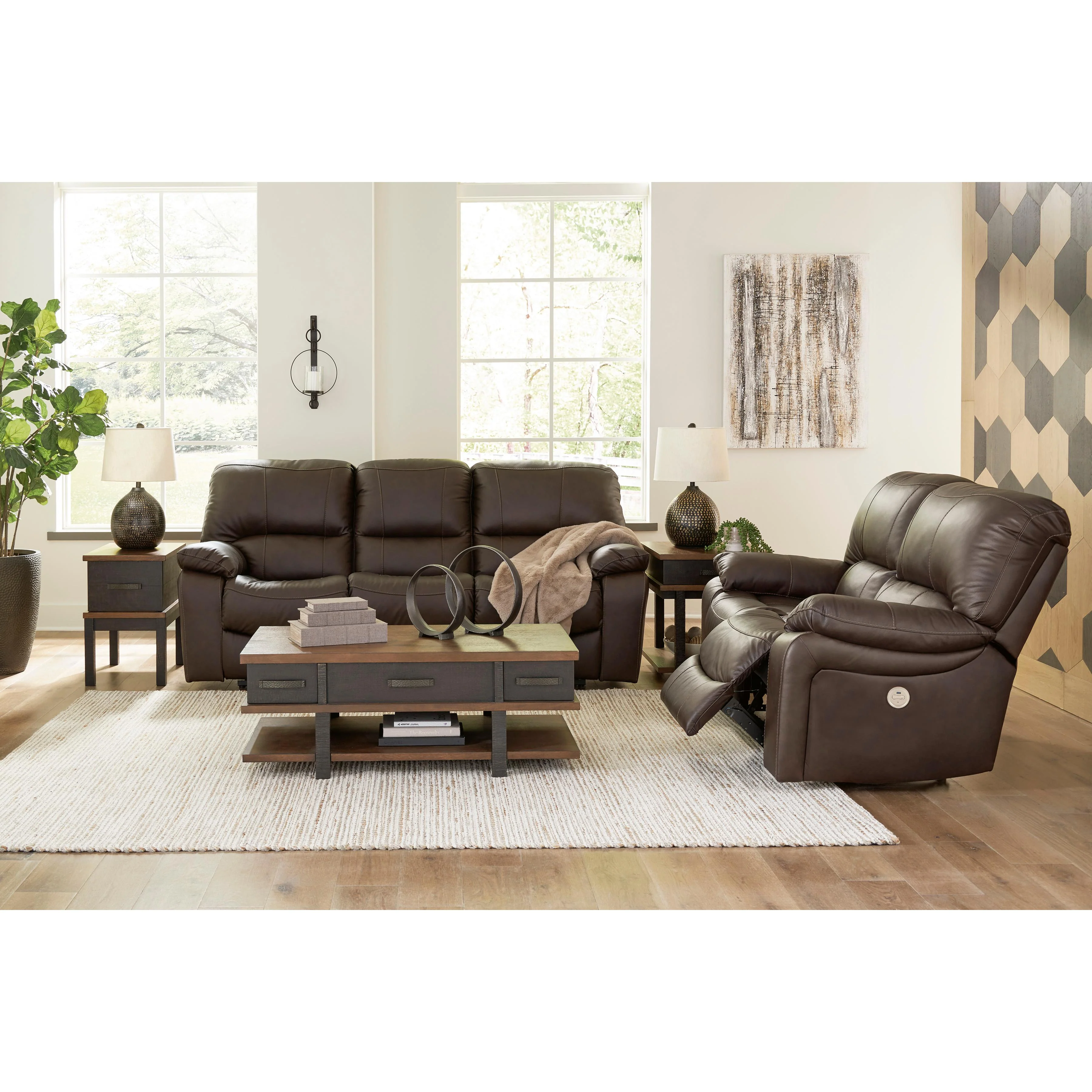 Signature Design by Ashley Leesworth U4380887 Reclining Power Sofa - Image 9
