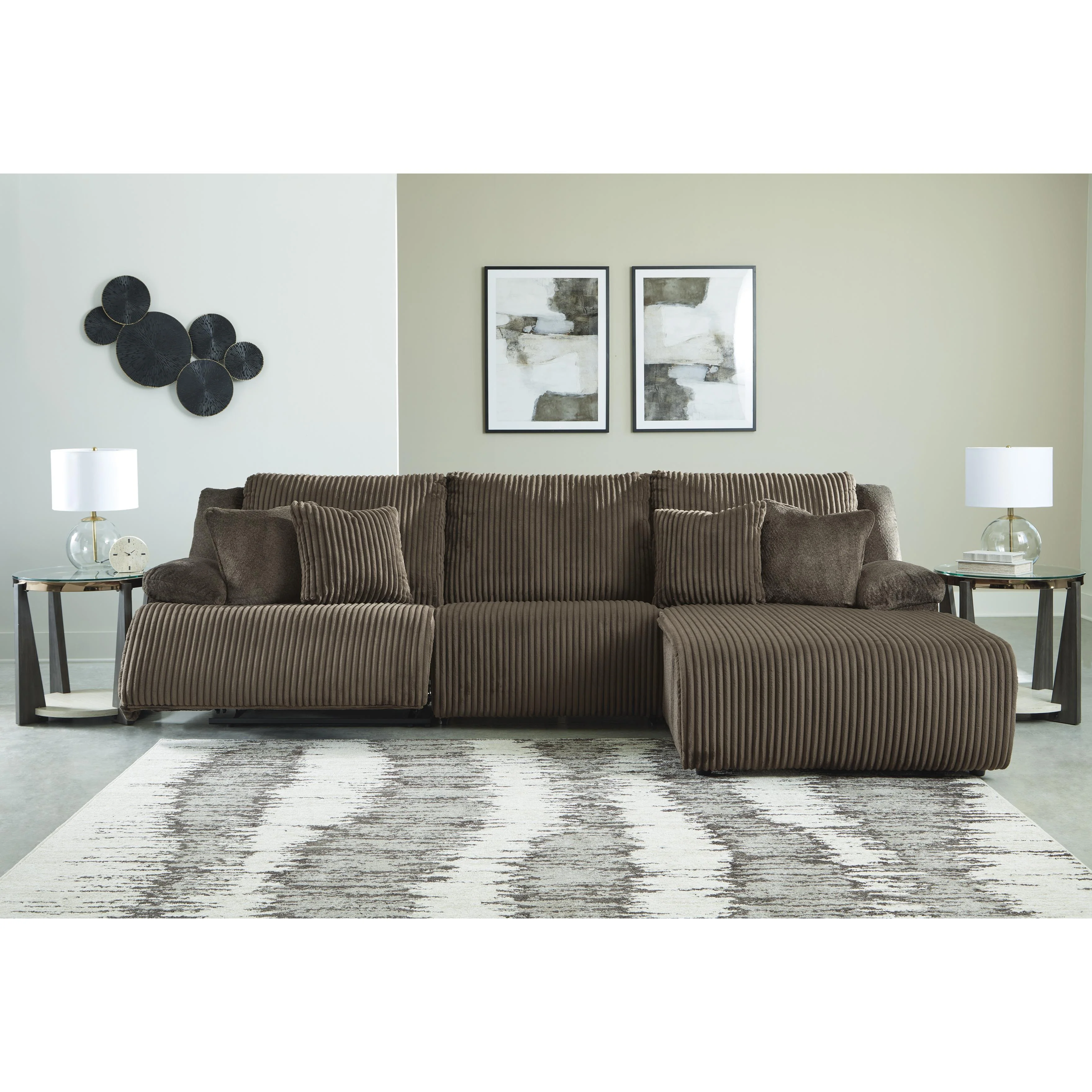 Signature Design by Ashley Top Tier 92705S6 3 pc Sectional Sofa Chaise - Image 3