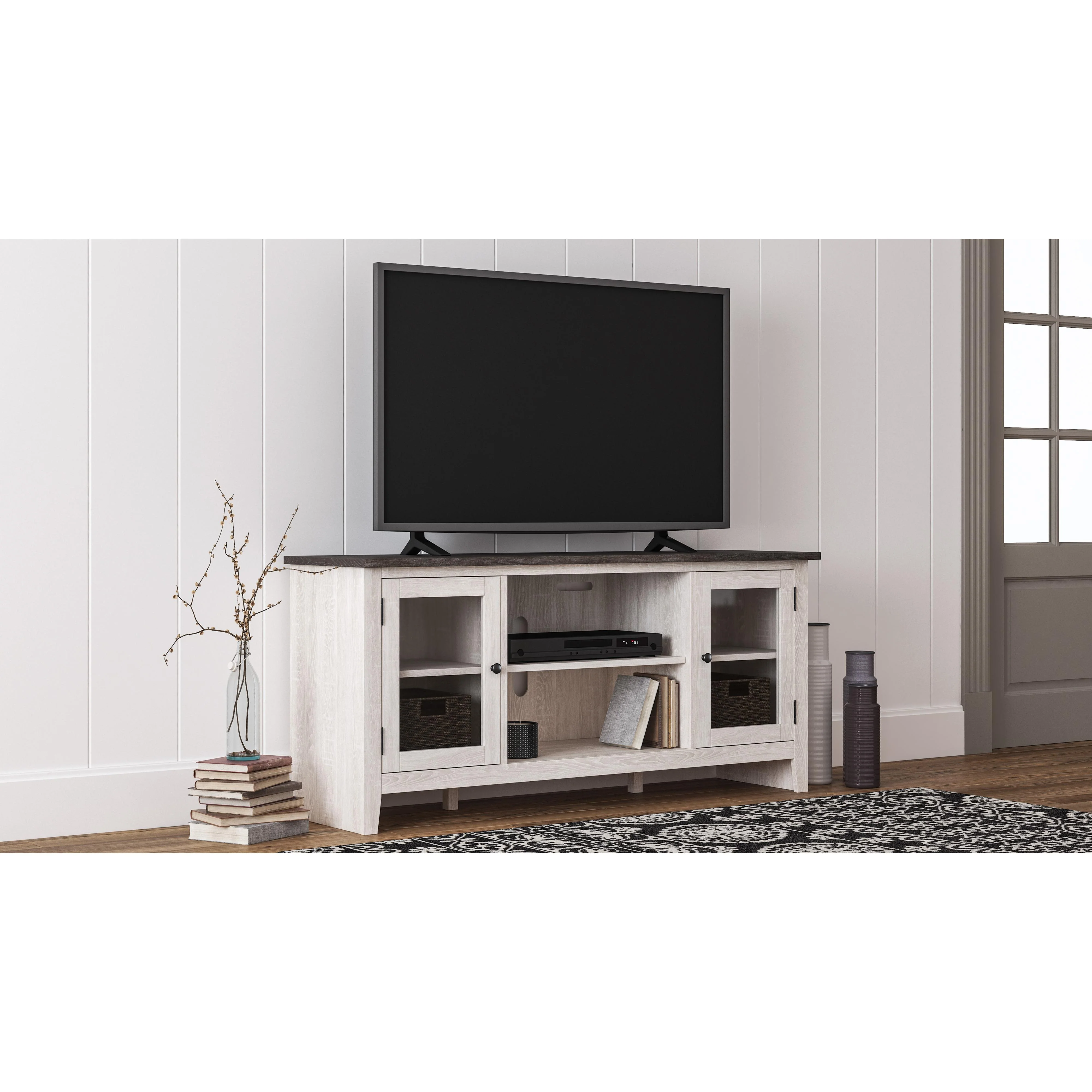 Signature Design by Ashley Dorrinson W287-68 Large TV Stand with Fireplace Option - Image 6