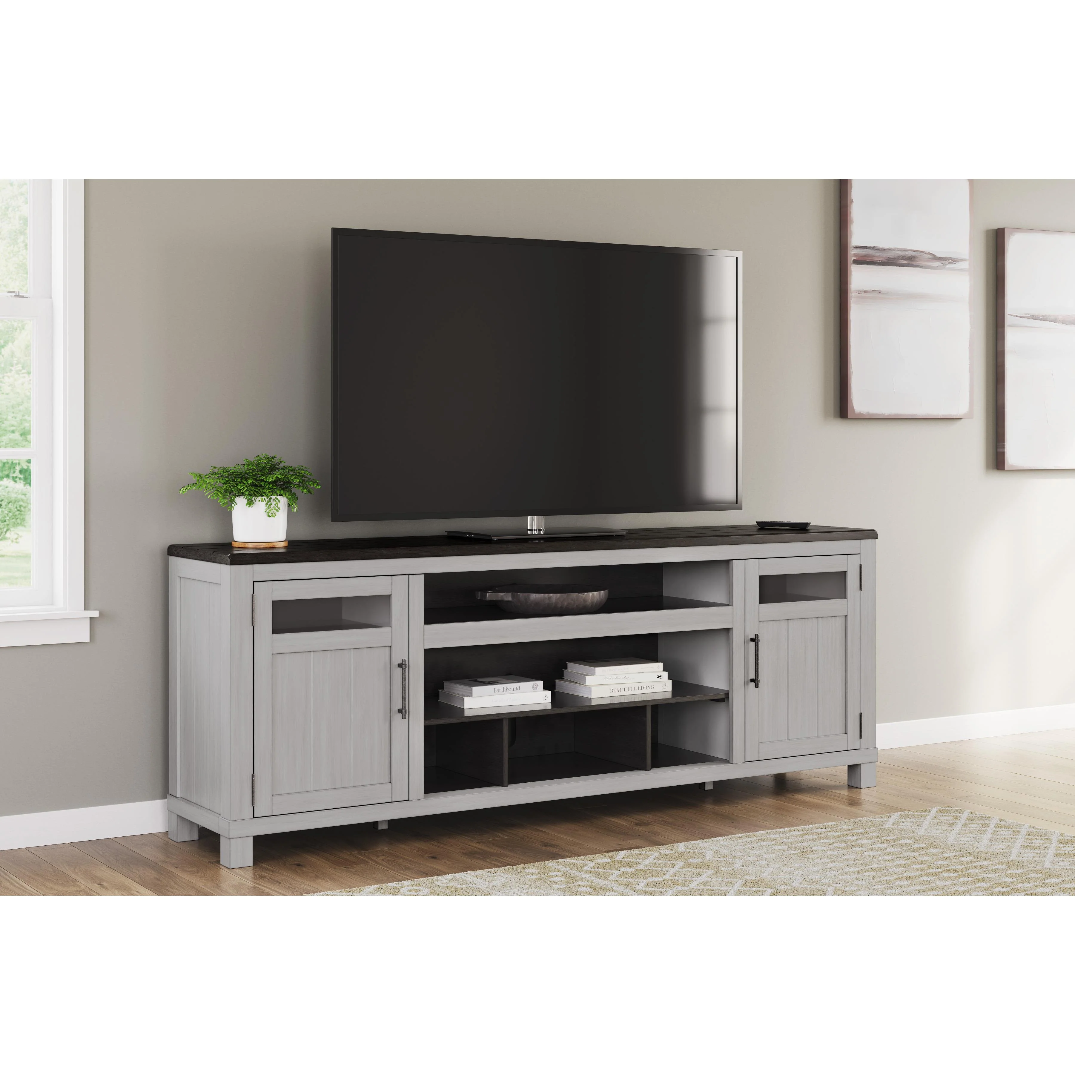 Signature Design by Ashley Darborn W796-68 XL TV Stand with Fireplace Option - Image 7