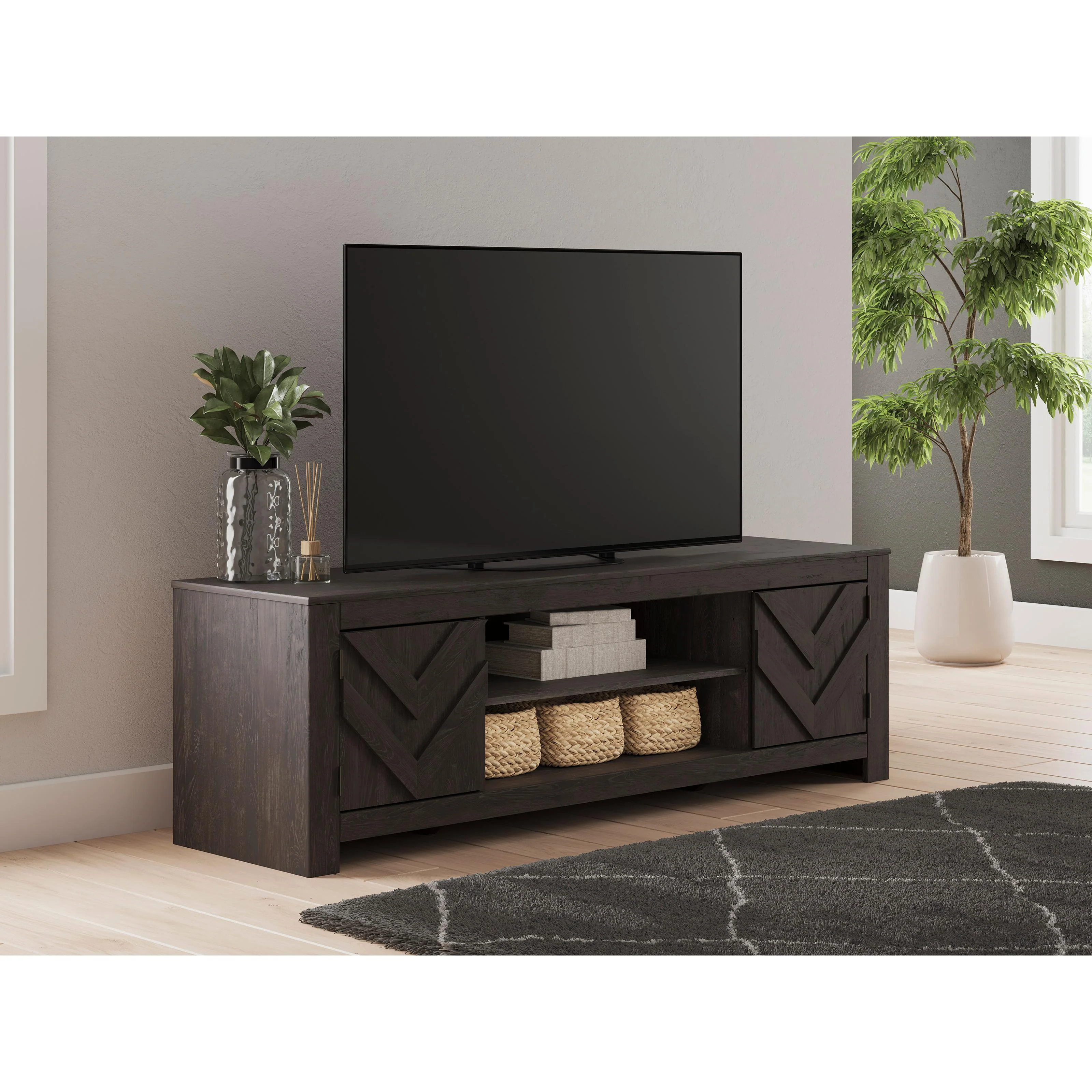 Signature Design by Ashley Cayboni W3789-68 LG TV Stand with Fireplace Option - Image 7