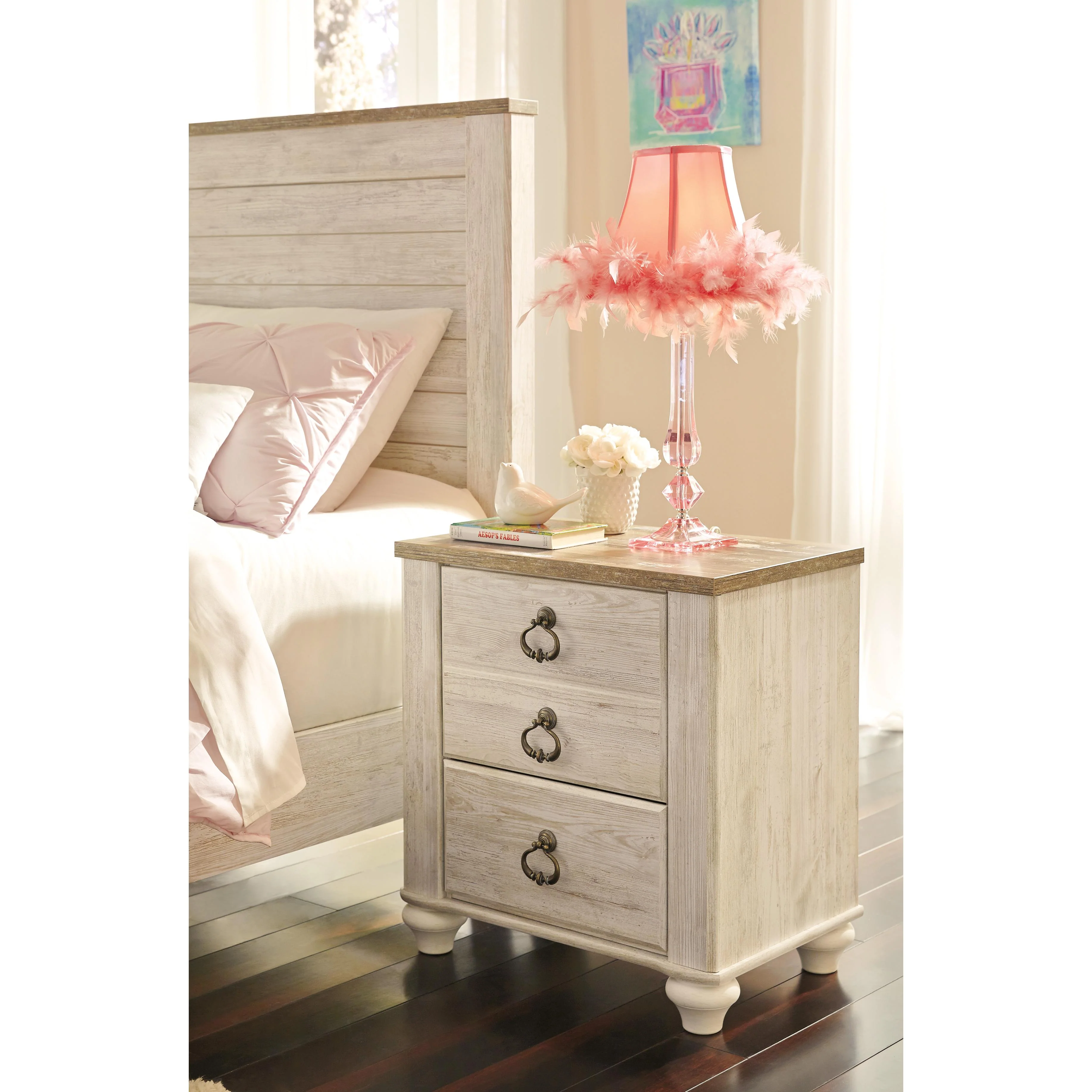 Signature Design by Ashley Willowton B267 7 pc Full Panel Bedroom Set - Image 4