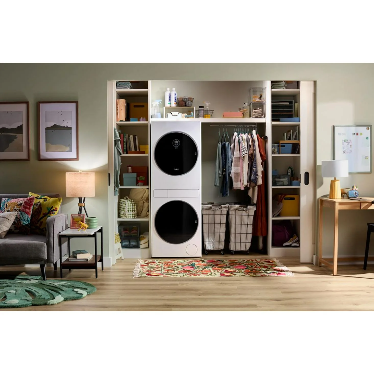Whirlpool 24-in Compact ENERGY STAR® Certified Ventless Heat Pump Laundry Tower with Washer and Electric Dryer YWFH5424SW - Image 9