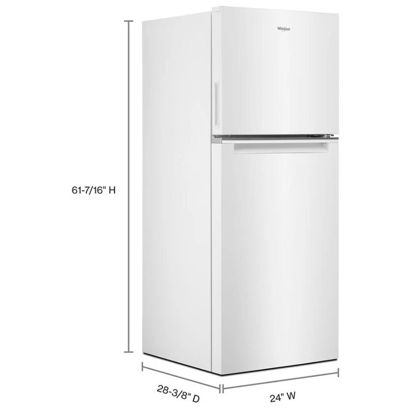 Whirlpool 24-inch, 11.6 cu.ft. Counter-Depth Top Freezer Refrigerator with Automatic Defrost WRT112CZJW - Image 7