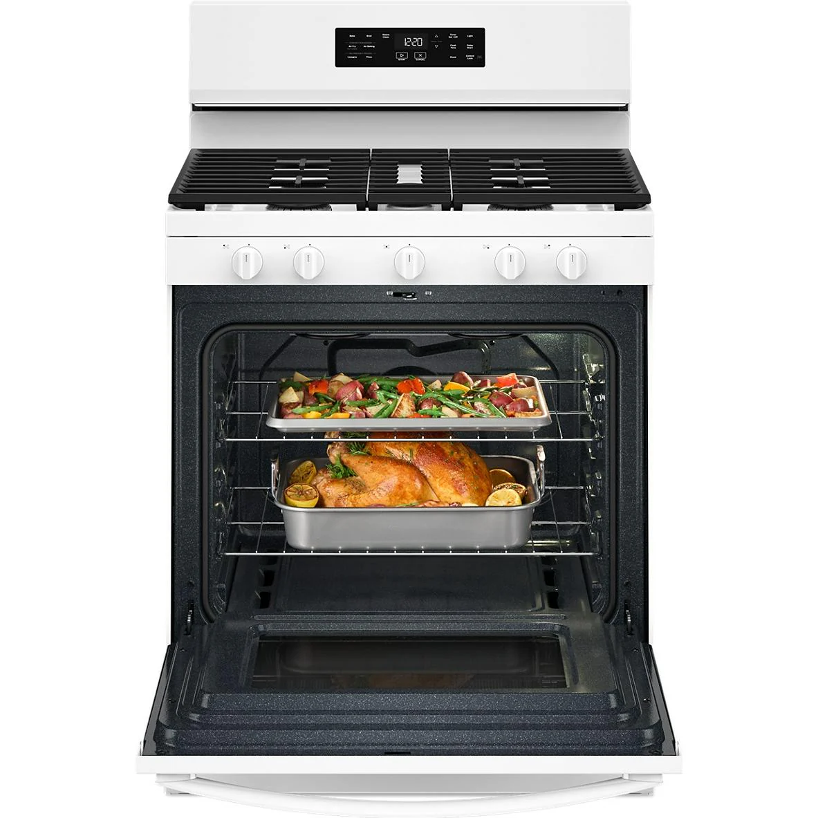 Whirlpool 30-inch Gas Range with Air Cooking Technology and Steam Clean WFGS4530SW - Image 3