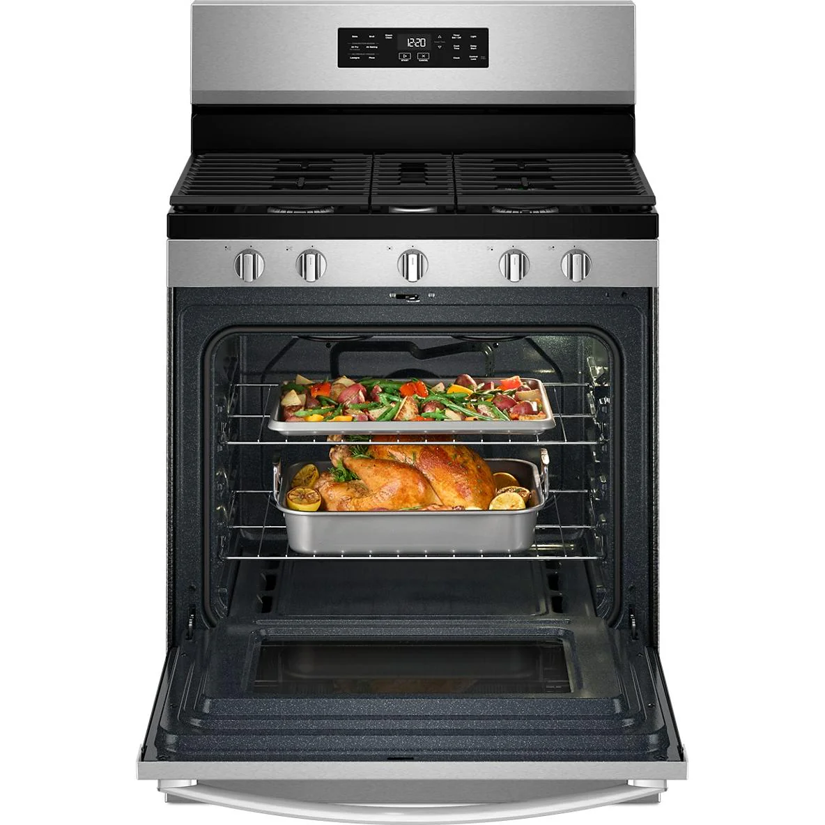 Whirlpool 30-inch Gas Range with Air Cooking Technology and Steam Clean WFGS4530SZ - Image 3