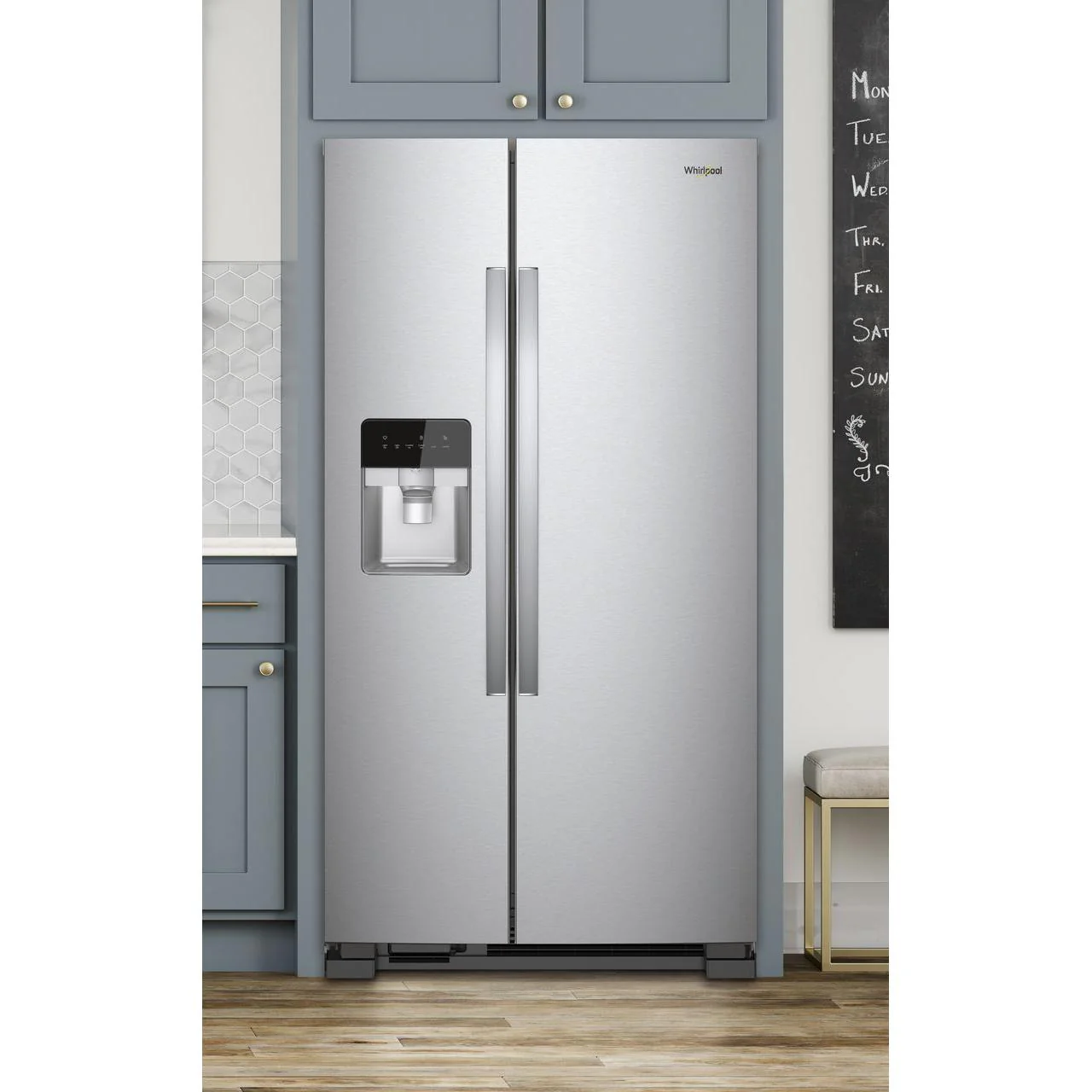 Whirlpool 33-inch, 21.4 cu. ft. Side-by-Side Freestanding Refrigerator with Exterior Ice and Water Dispenser with EveryDrop™ Water Filtration WRS331SDHM - Image 7