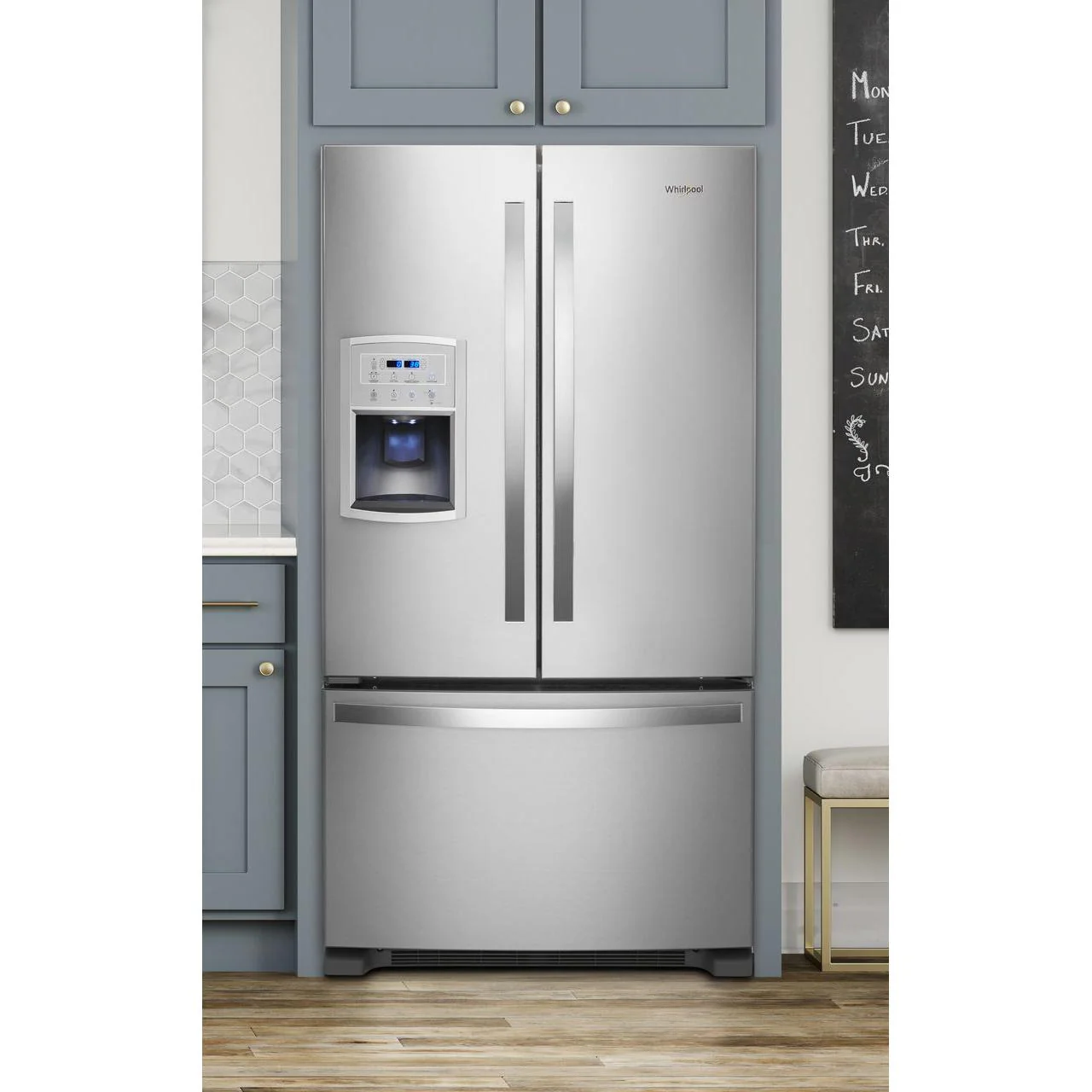 Whirlpool 36-inch, 19.7 cu. ft. Counter-Depth French 3-Door Refrigerator WRF550CDHZ - Image 15