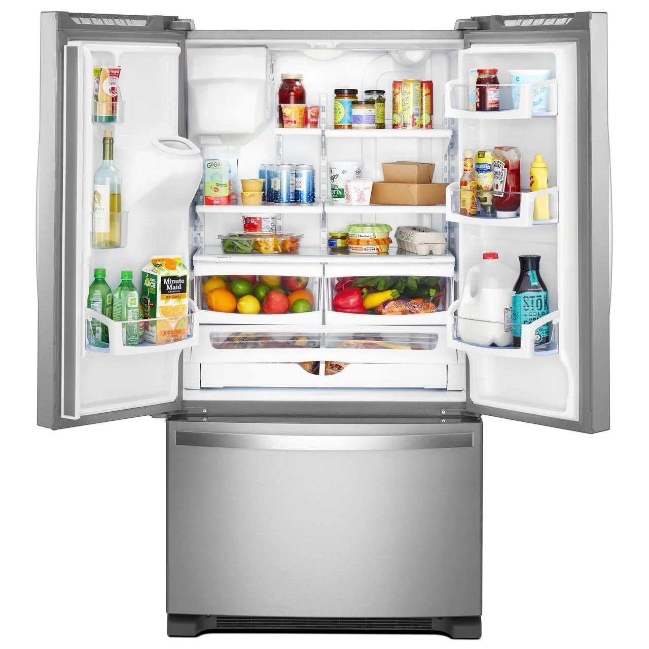 Whirlpool 36-inch, 19.7 cu. ft. Counter-Depth French 3-Door Refrigerator WRF550CDHZ - Image 3