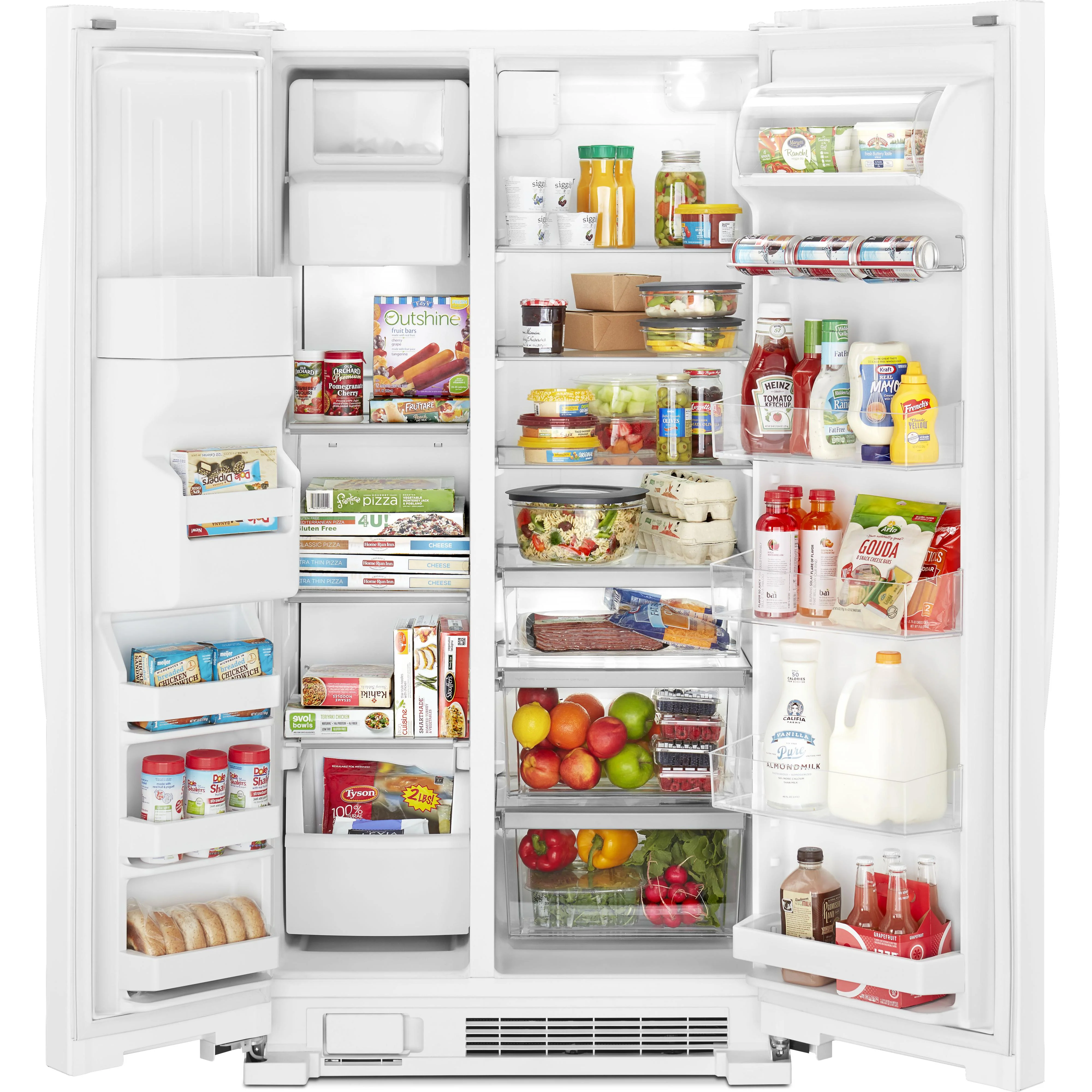 Whirlpool 36-inch, 24.55 cu. ft. Side-By-Side Refrigerator WRS325SDHW - Image 3