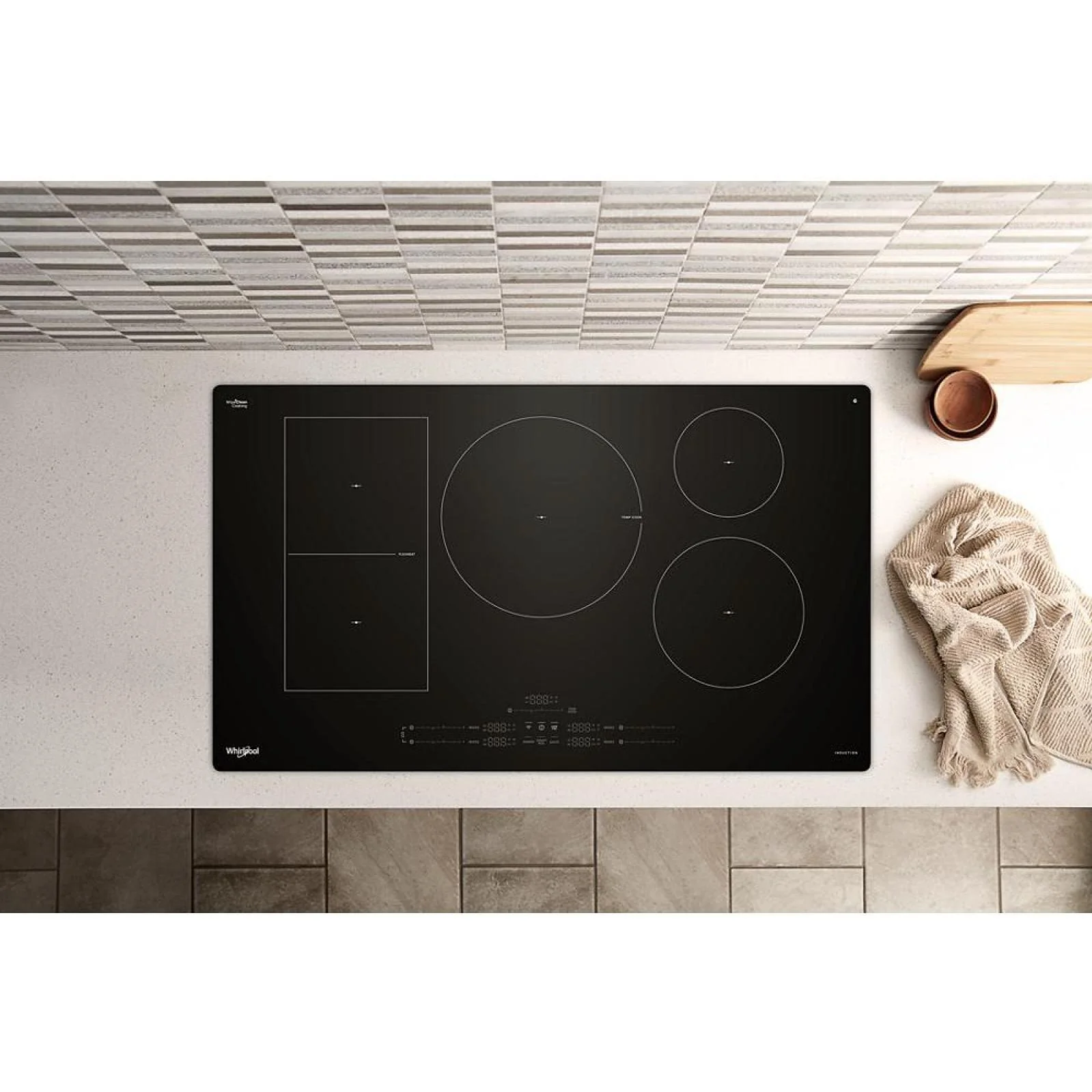 Whirlpool 36 inch Intelligent Induction Cooktop with Temp Cook™ Technology and WipeClean™ Coating WCIT7536SB - Image 6