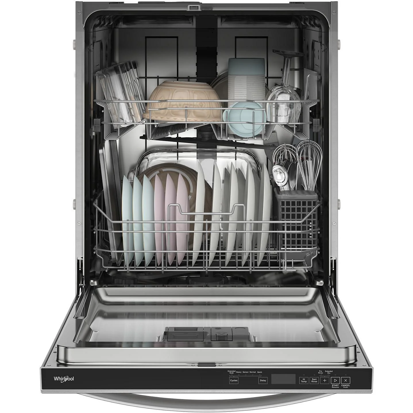 Whirlpool 50 dBA Flush to Cabinet Dishwasher WDTF3024SZ - Image 2