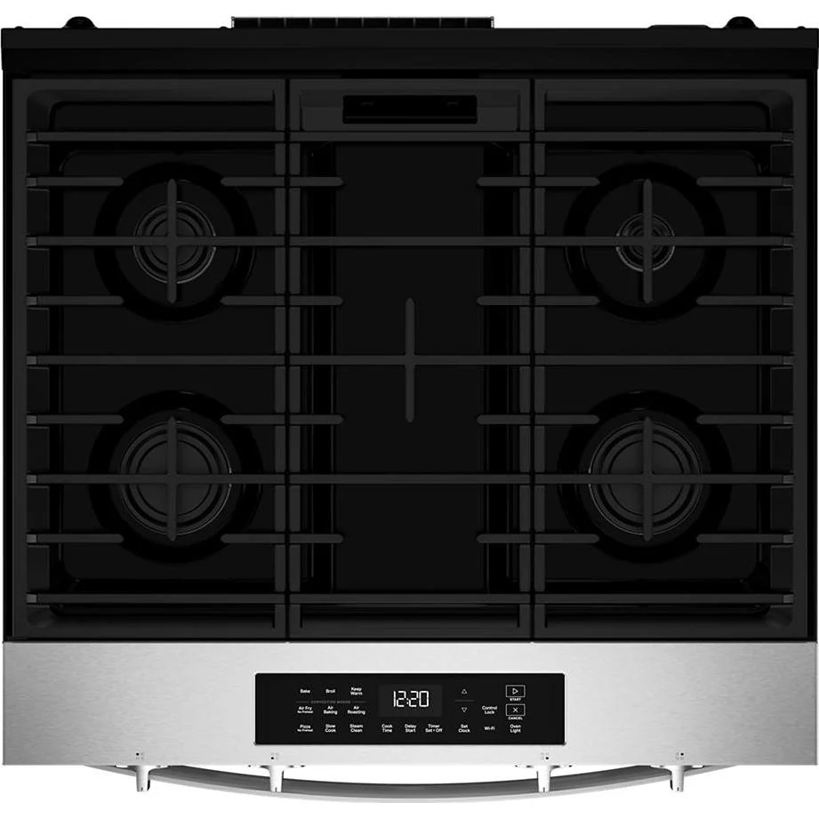Whirlpool 30-inch Slide-in Gas Range with Air Cooking Technology WSGS4530TZ - Image 3