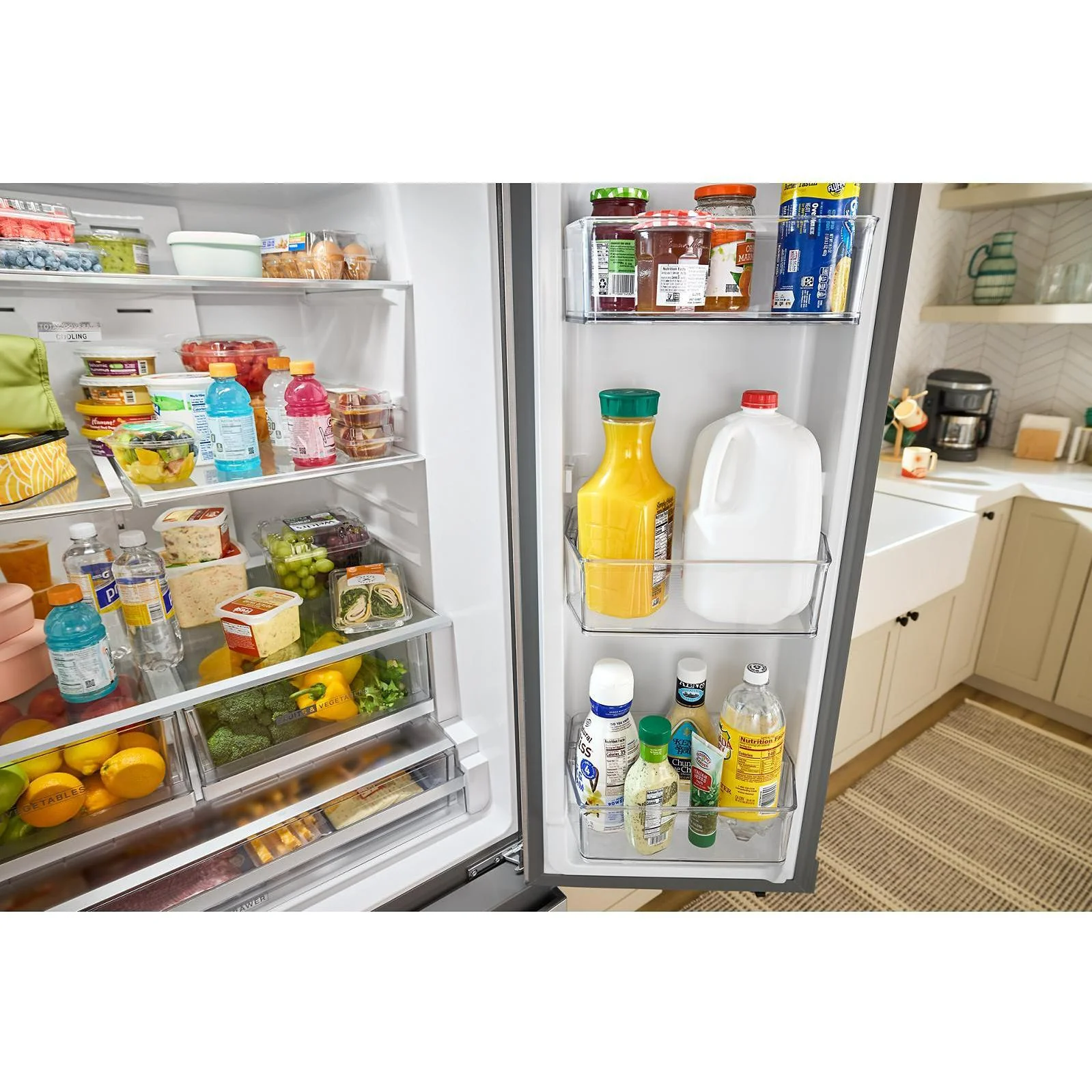 Whirlpool 36-inch, 30 cu. ft. Freestanding French 3-Door Refrigerator with External Water and Ice Dispensing System WRFF3536SV - Image 11