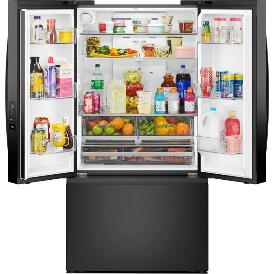 Whirlpool 36-inch, 30 cu. ft. Freestanding French 3-Door Refrigerator with External Water and Ice Dispensing System WRFF3536SV - Image 3