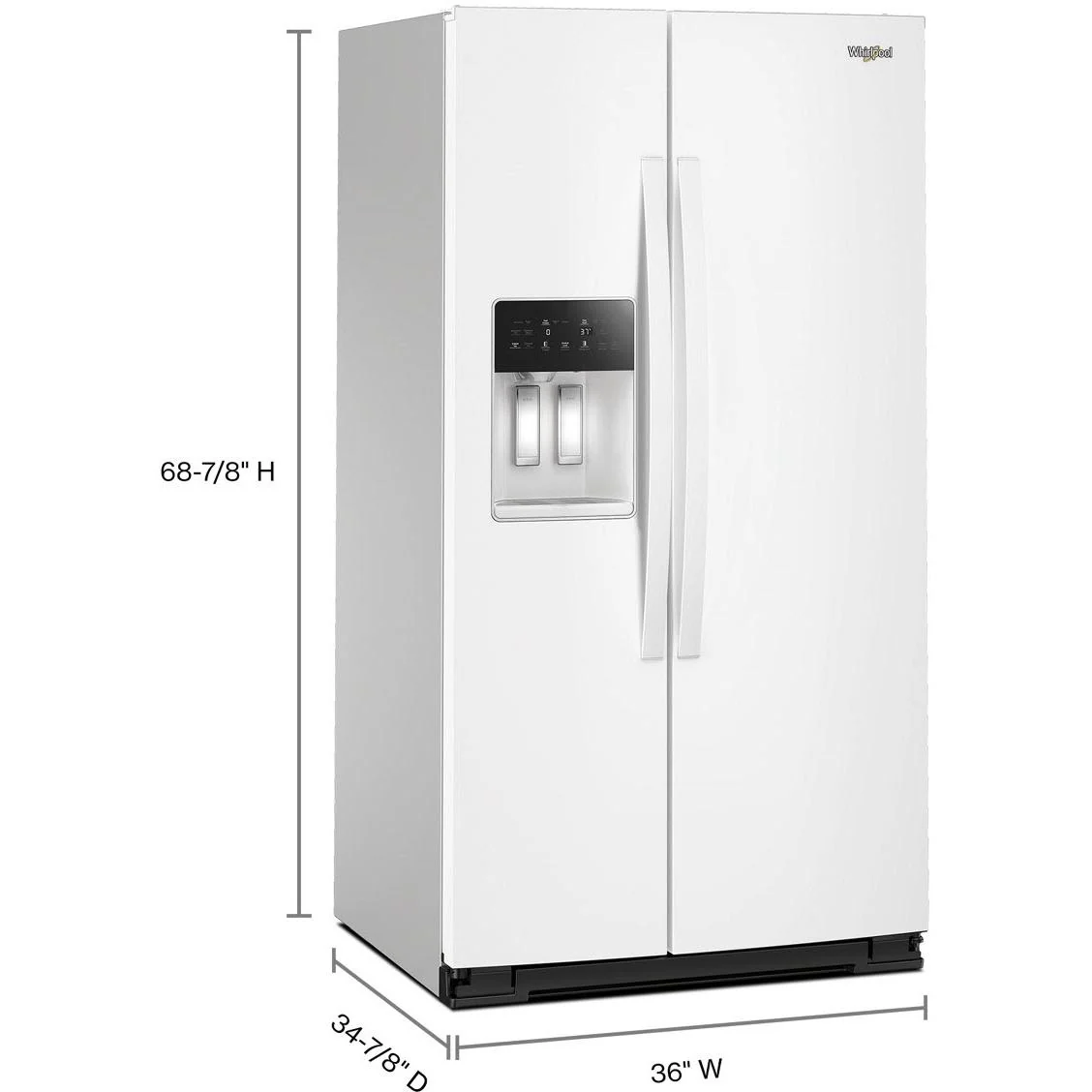 Whirlpool 36-inch, 28 cu. ft. Side-by-Side Refrigerator with Water and Ice Dispenser WRSF5536RW - Image 8