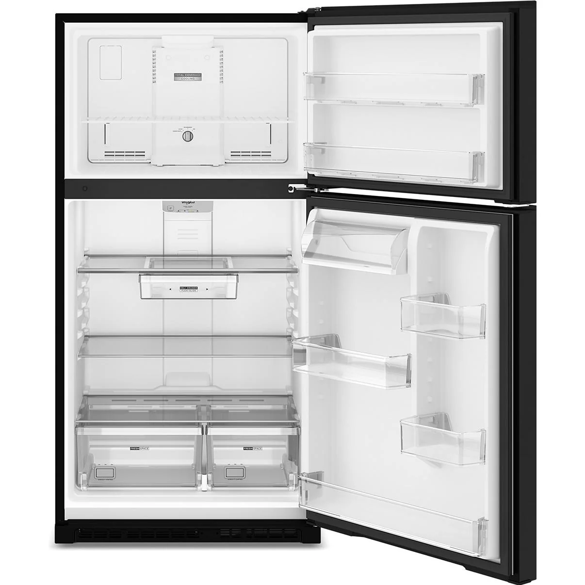 Whirlpool 32.8-inch, 21.3 cu. ft. Freestanding Top Freezer Refrigerator with Flexi-slide™ Deli Drawer WRTX7421TB - Image 2