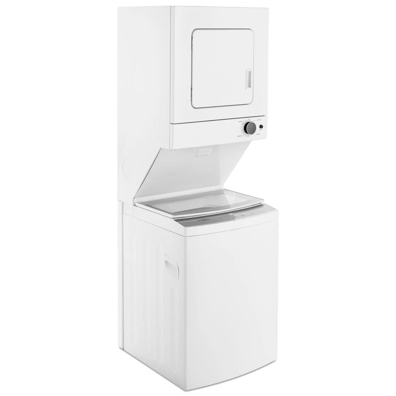 Whirlpool Stacked Washer/Dryer Electric Laundry Center with EasyView™ Glass Lid YWET4024HW - Image 7